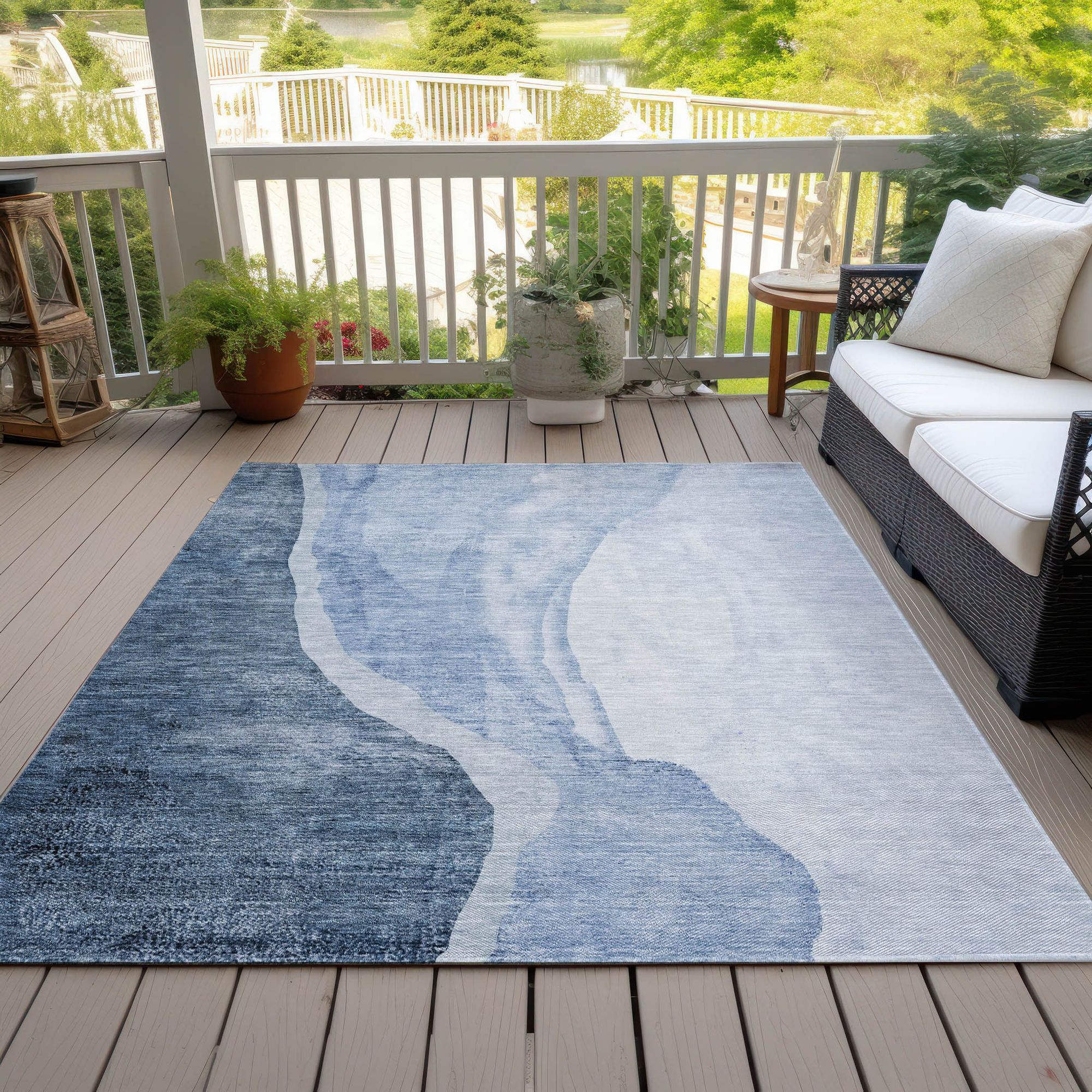 Machine Made ACN667 Blue  Rugs #color_blue 