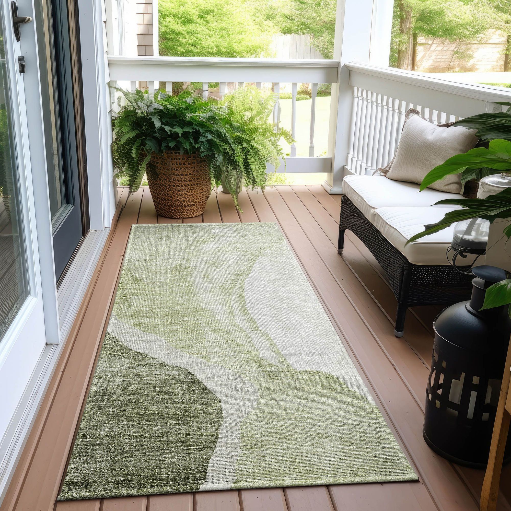 Machine Made ACN667 Olive Green Rugs #color_olive green