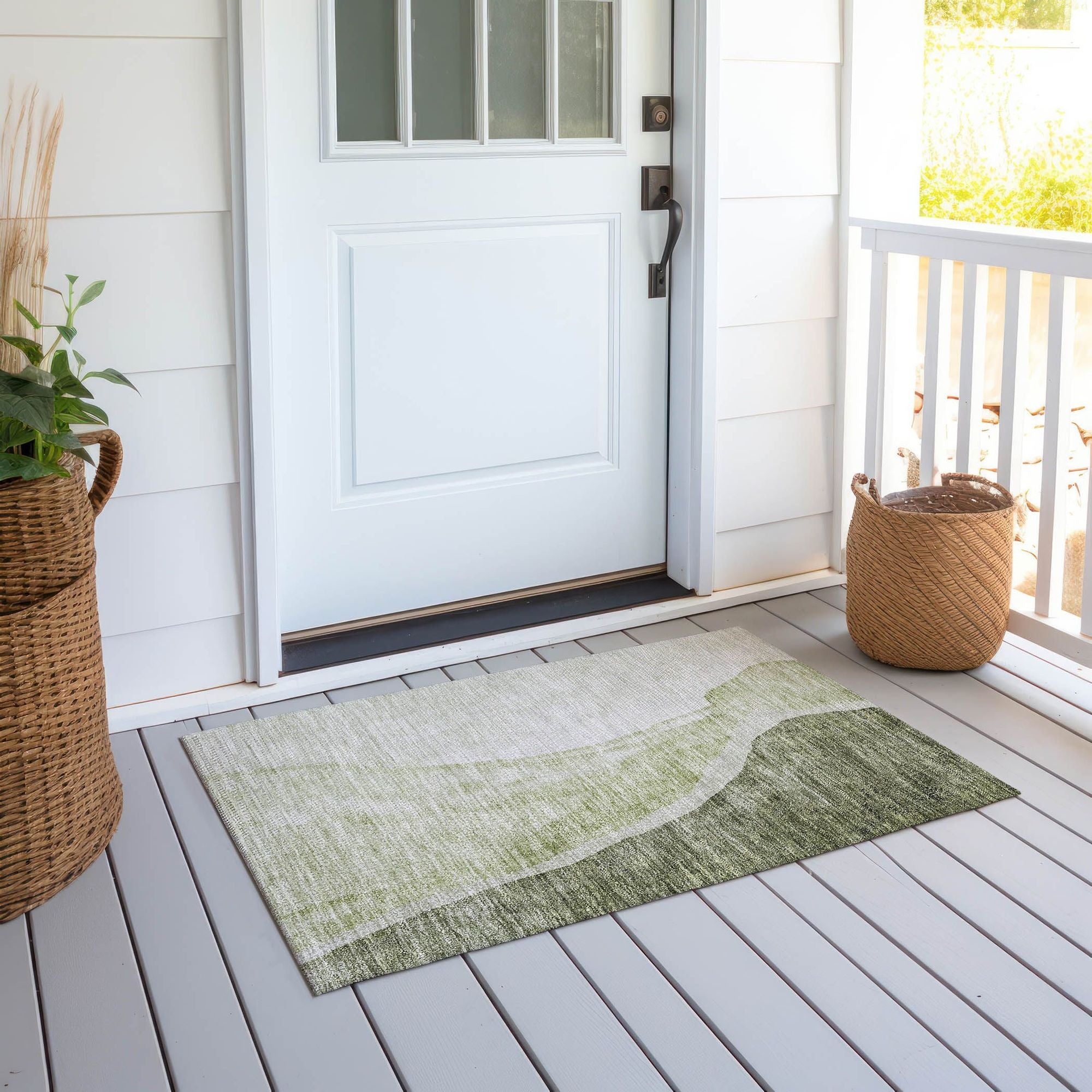 Machine Made ACN667 Olive Green Rugs #color_olive green