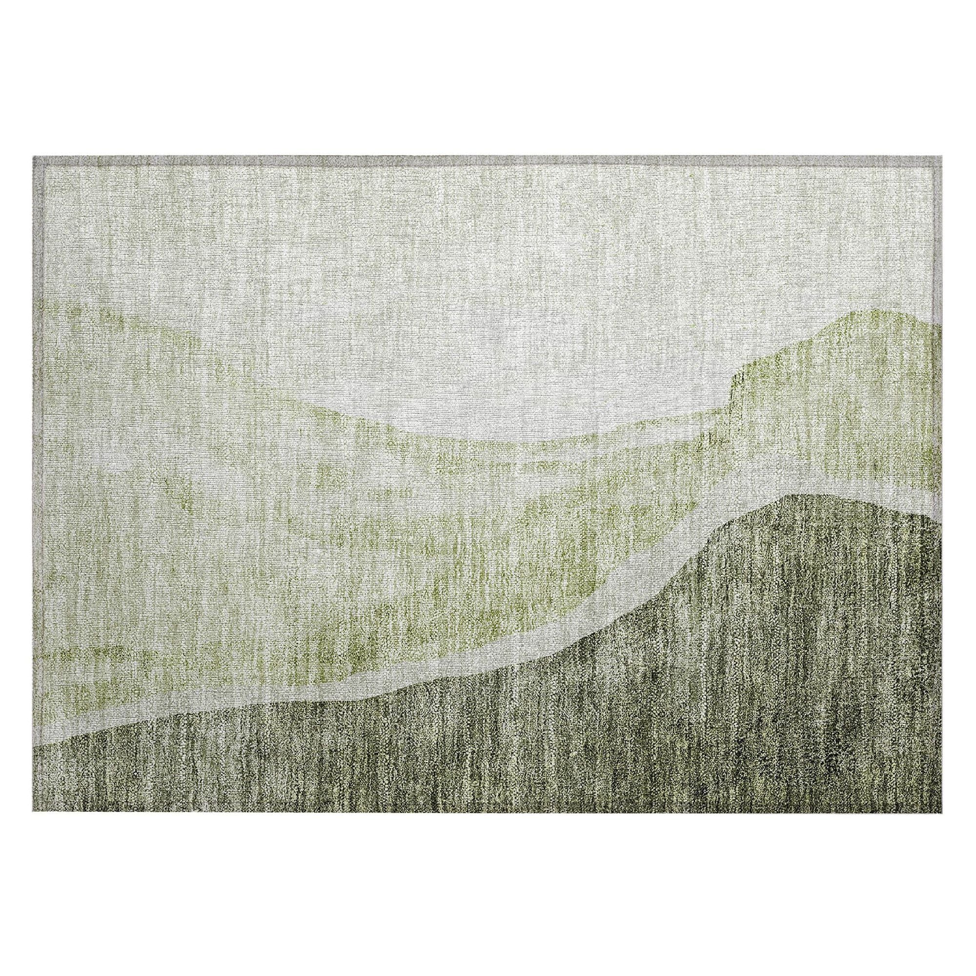 Machine Made ACN667 Olive Green Rugs #color_olive green