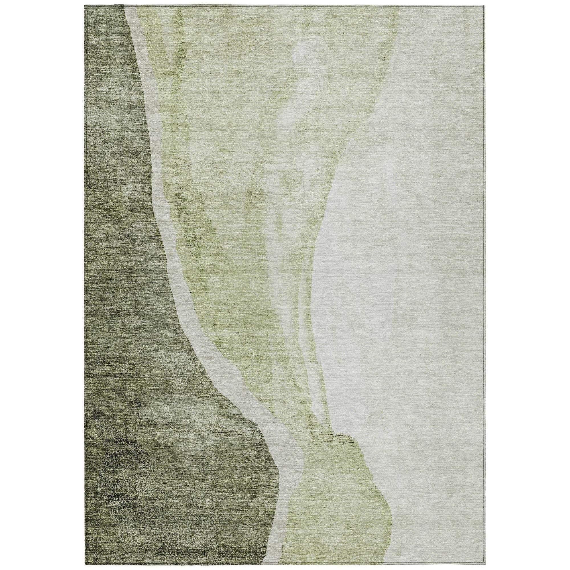 Machine Made ACN667 Olive Green Rugs #color_olive green