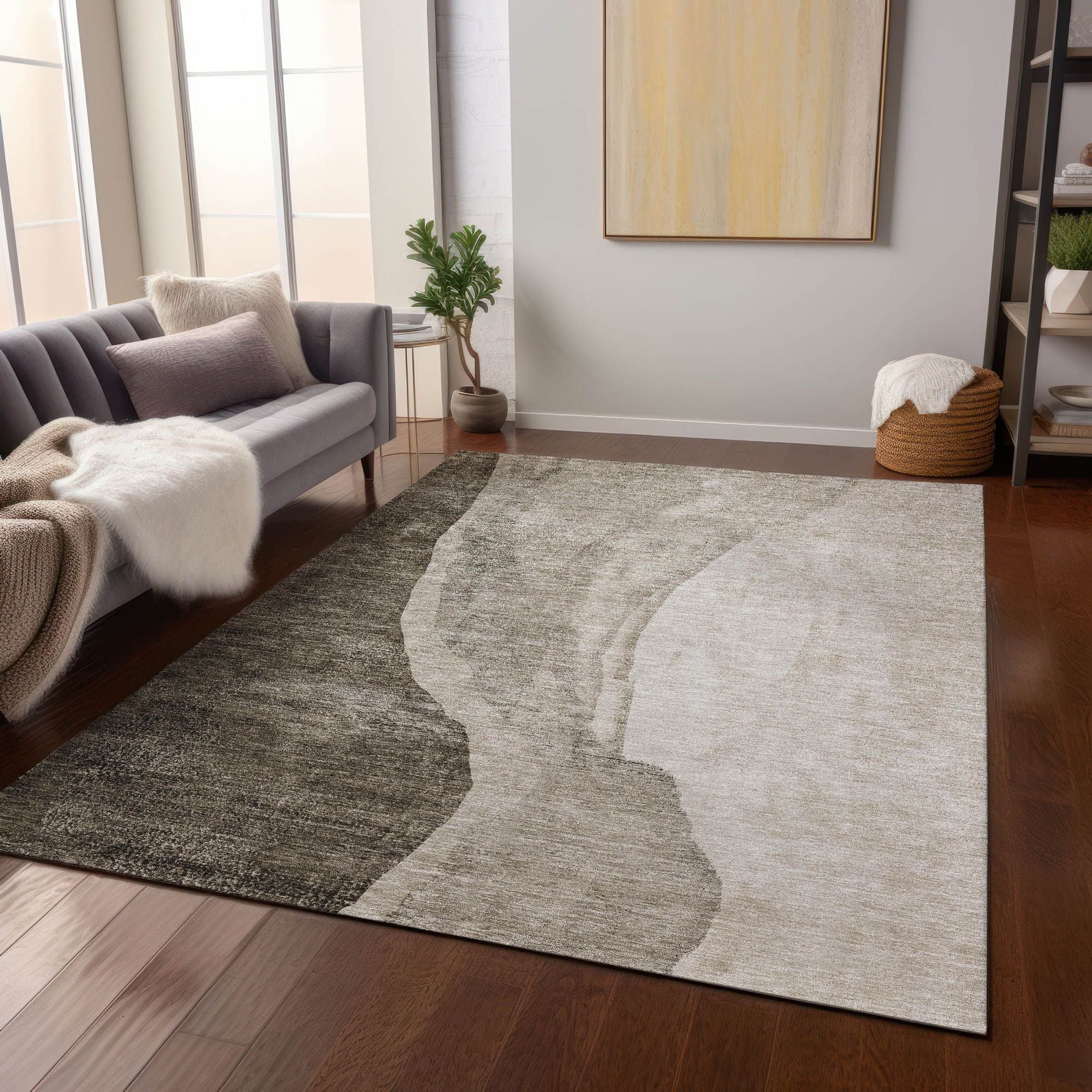 Machine Made ACN667 Taupe Brown Rugs #color_taupe brown