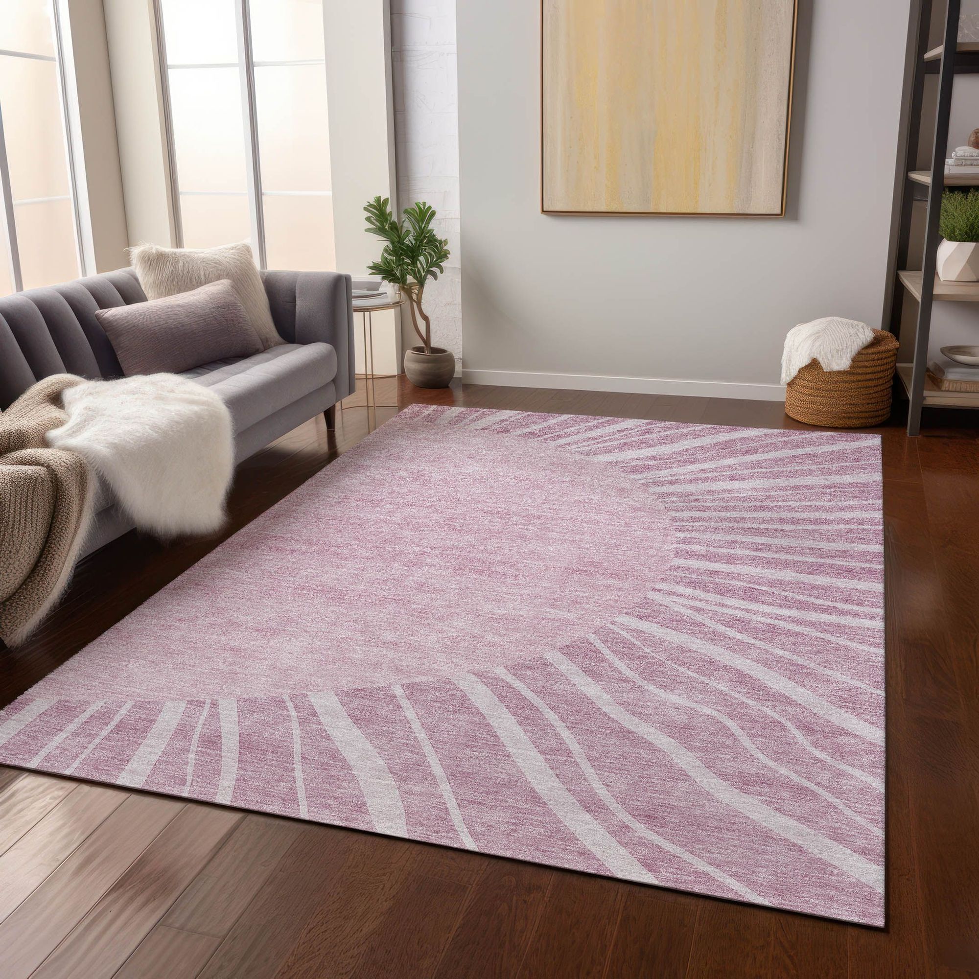 Machine Made ACN668 Blush Pink Rugs #color_blush pink