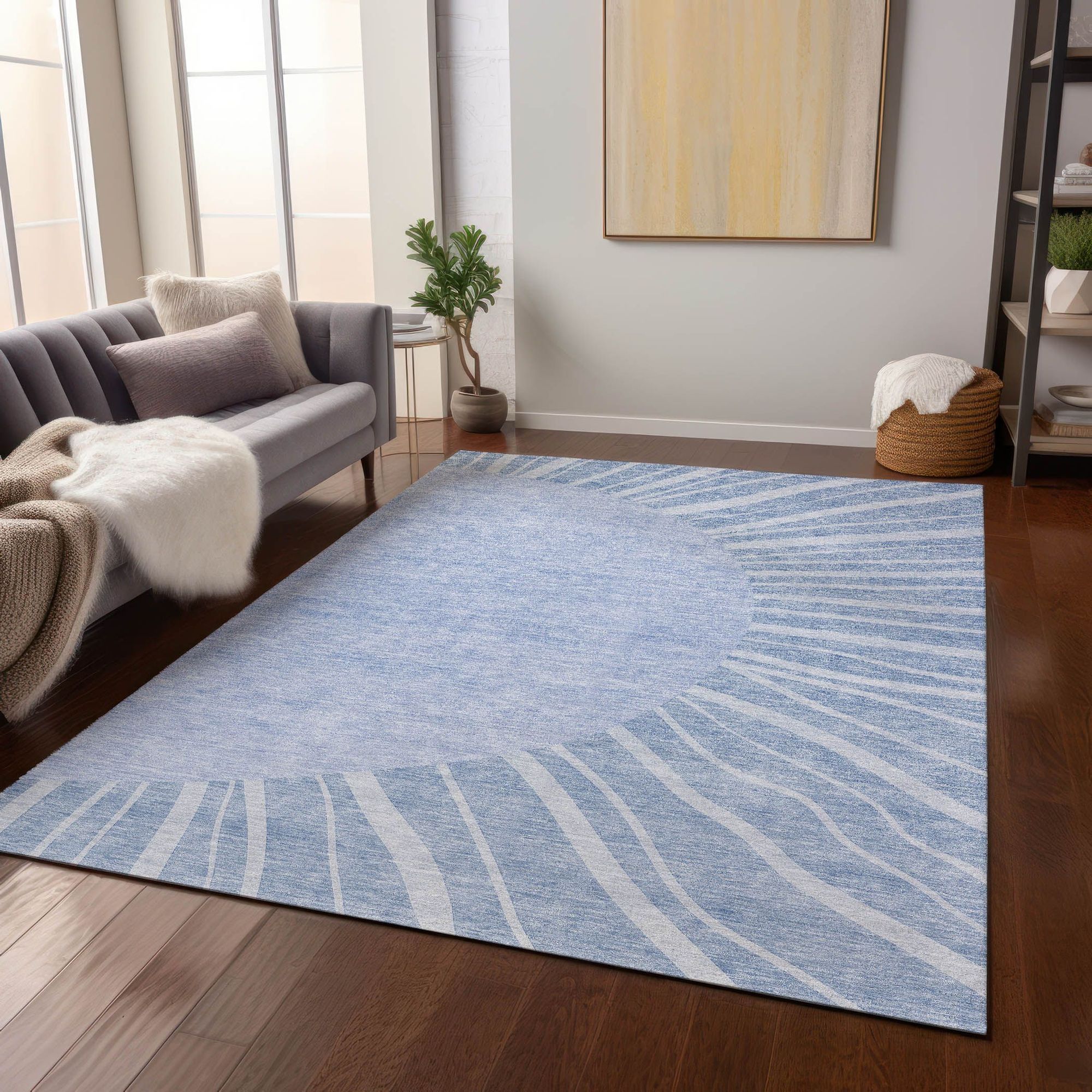 Machine Made ACN668 Denim Blue Rugs #color_denim blue