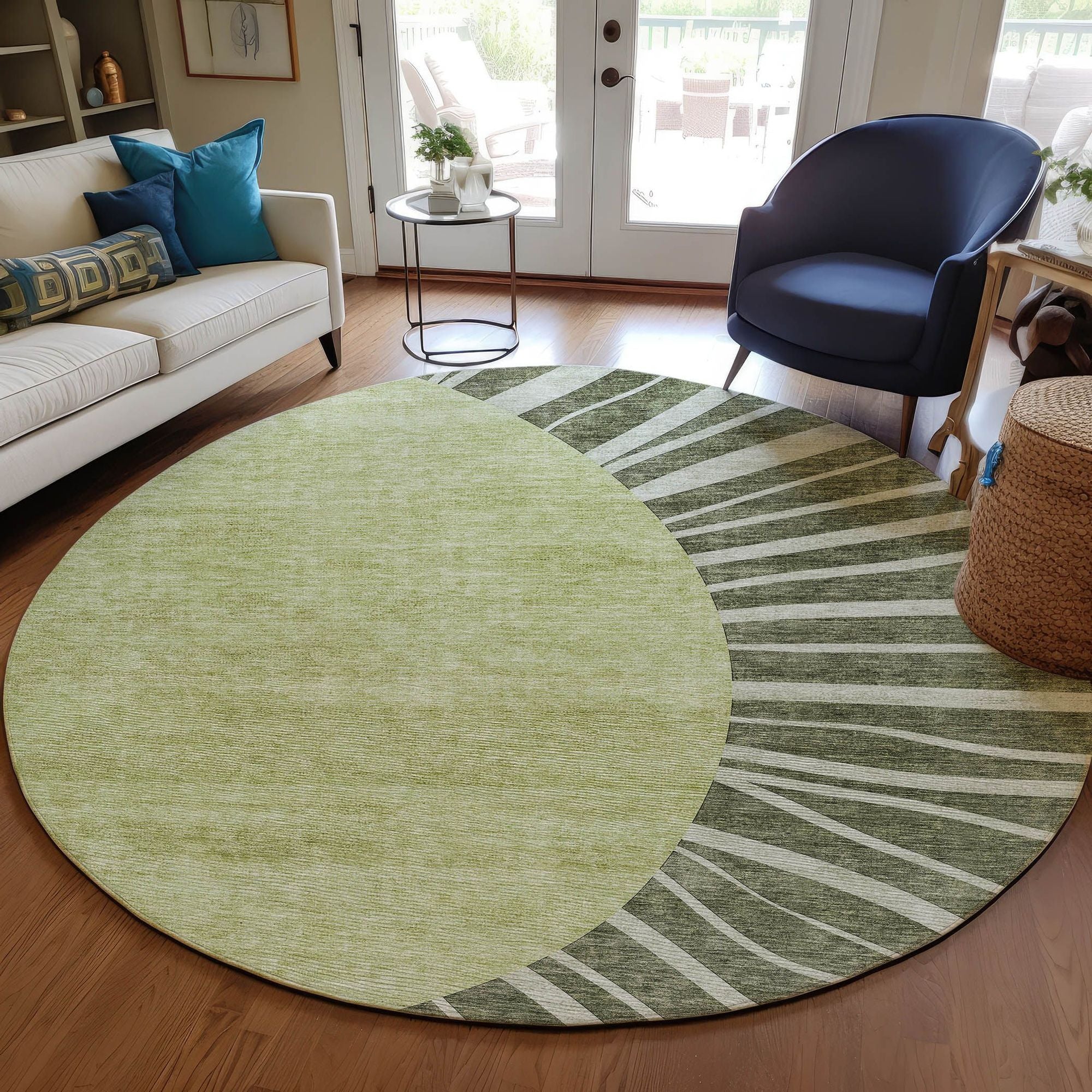 Machine Made ACN668 Olive Green Rugs #color_olive green