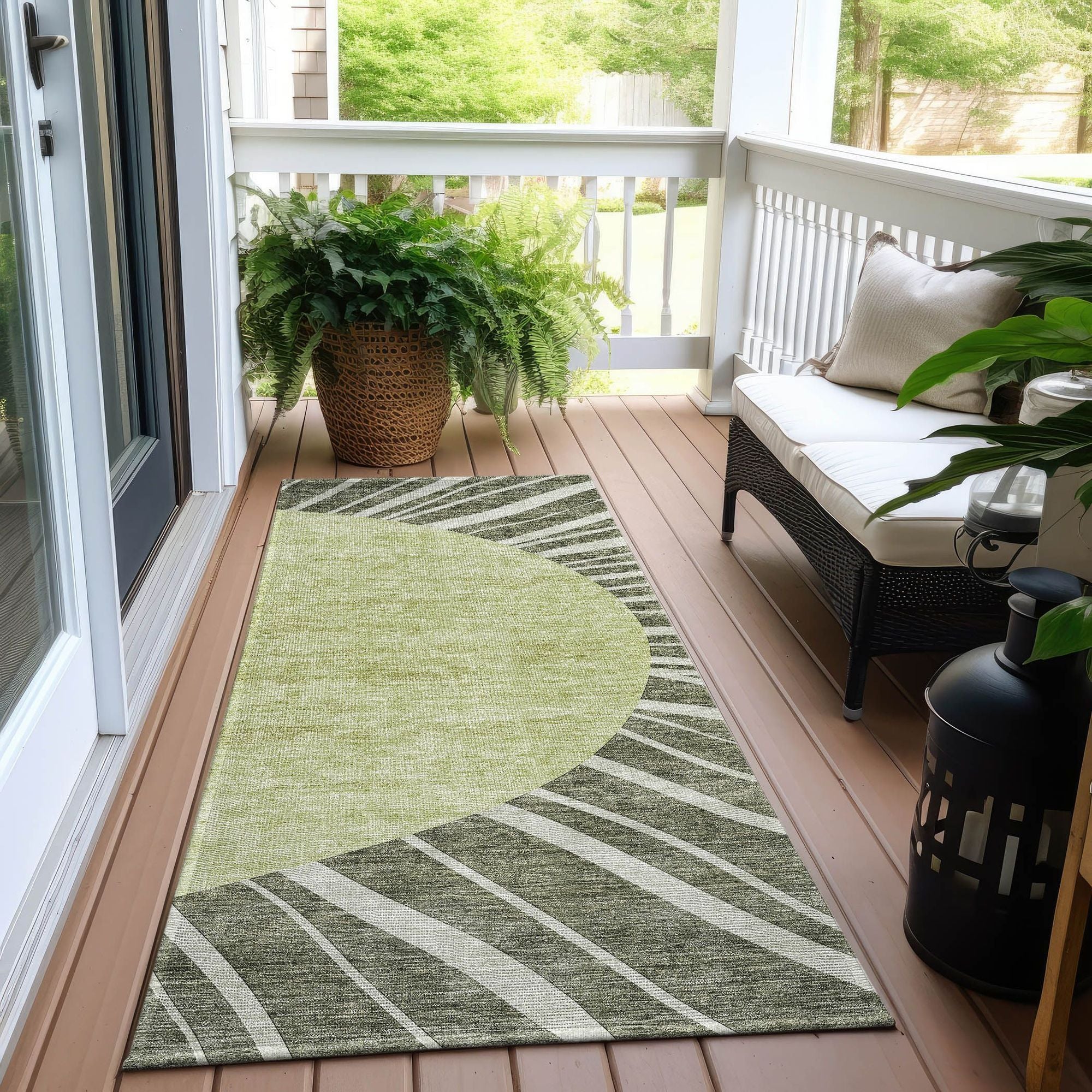 Machine Made ACN668 Olive Green Rugs #color_olive green