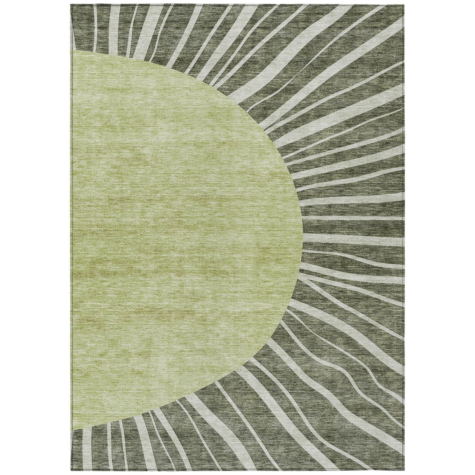 Machine Made ACN668 Olive Green Rugs #color_olive green