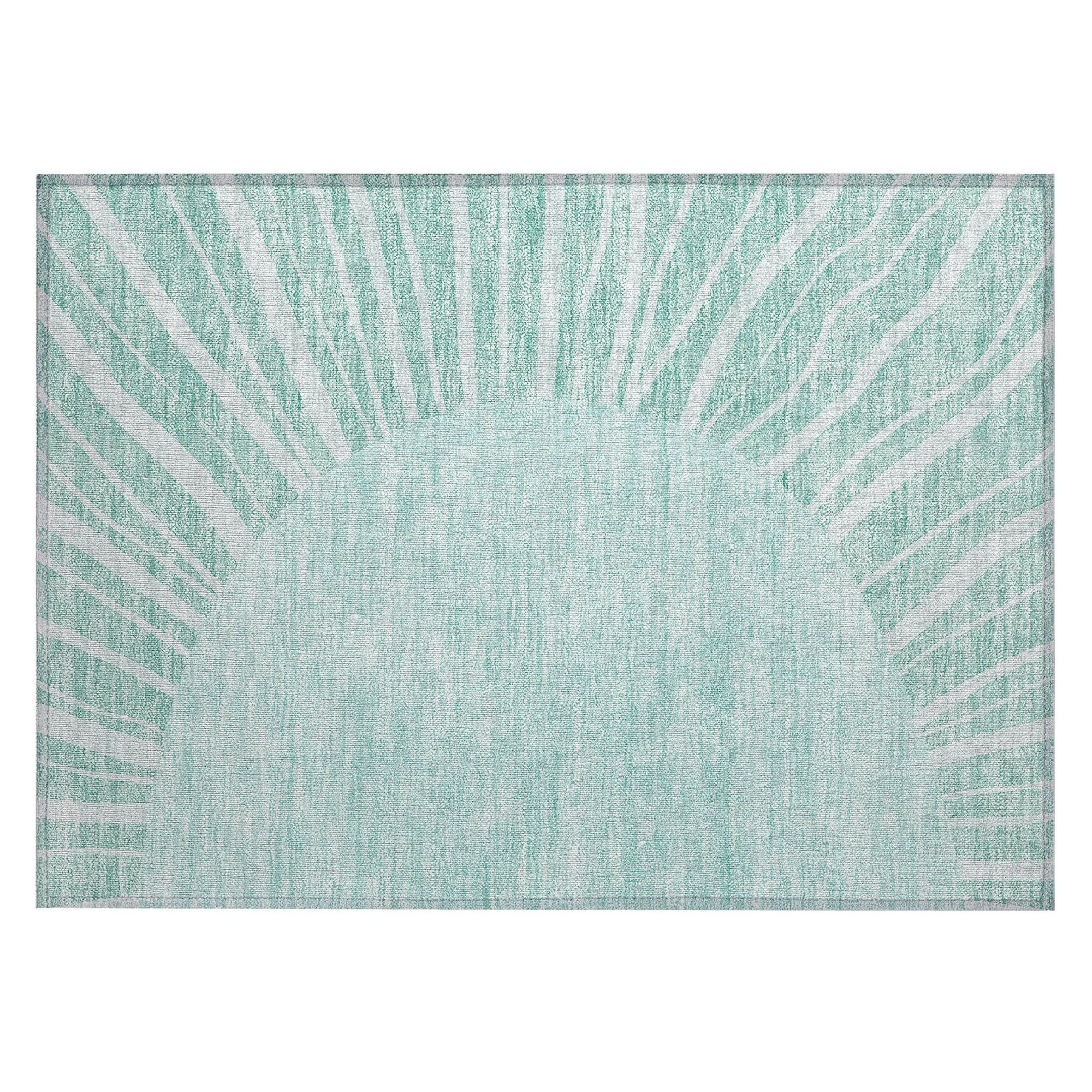 Machine Made ACN668 Teal  Rugs #color_teal 