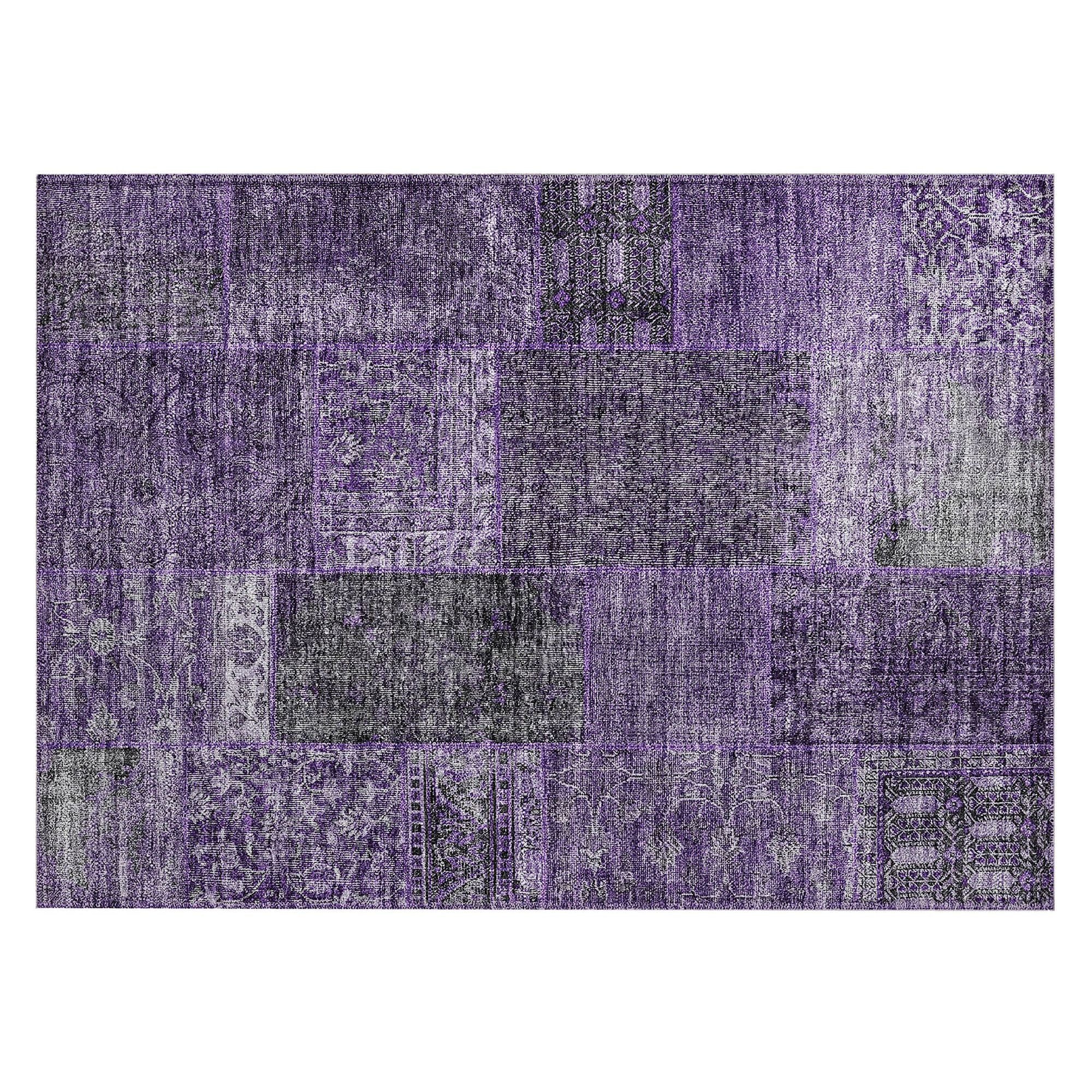 Machine Made ACN669 Eggplant Purple Rugs #color_eggplant purple