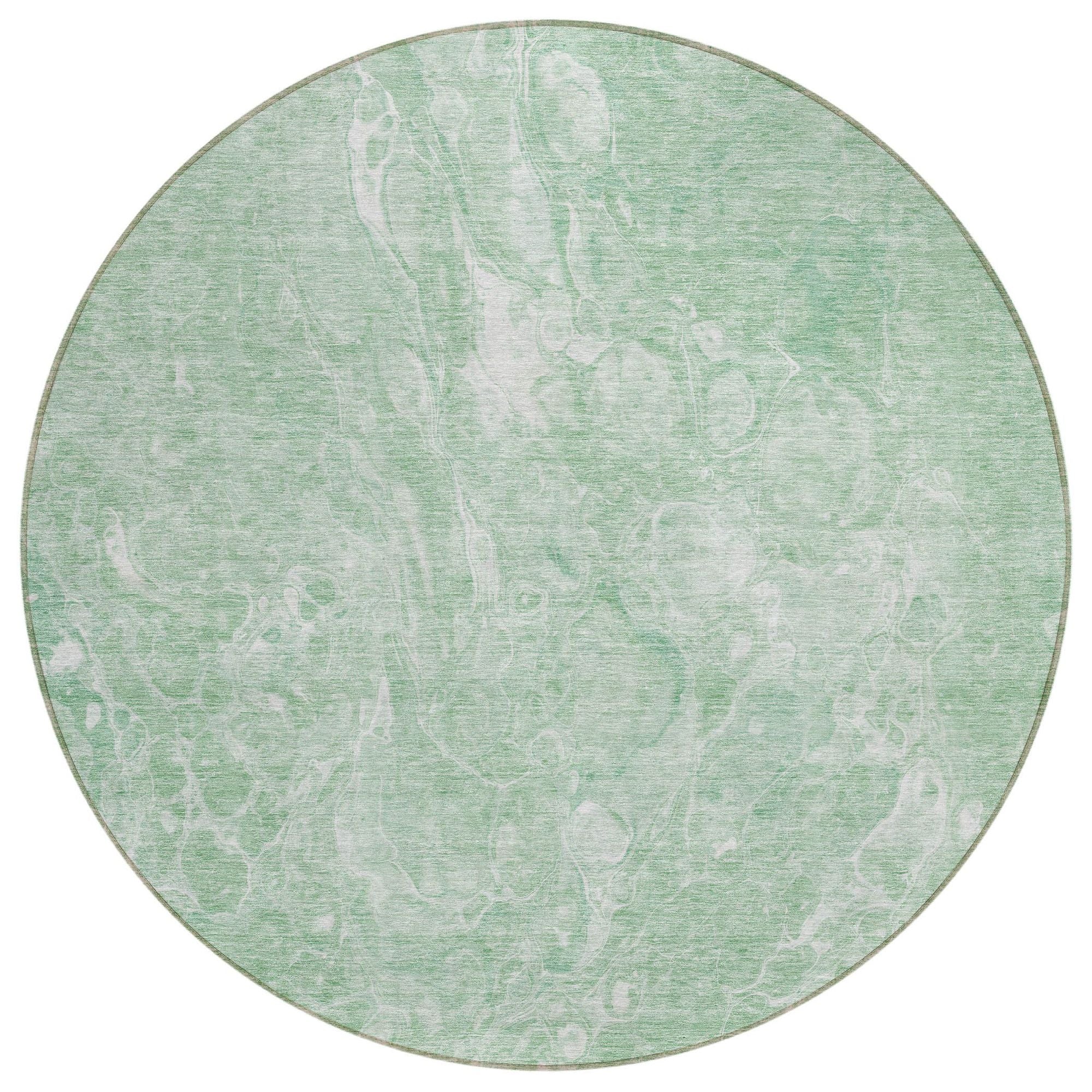 Machine Made ACN670 Mint Green Rugs #color_mint green