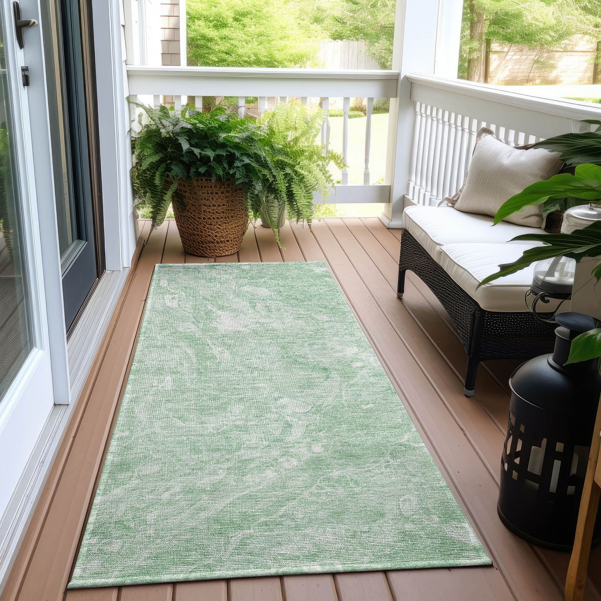 Machine Made ACN670 Mint Green Rugs #color_mint green