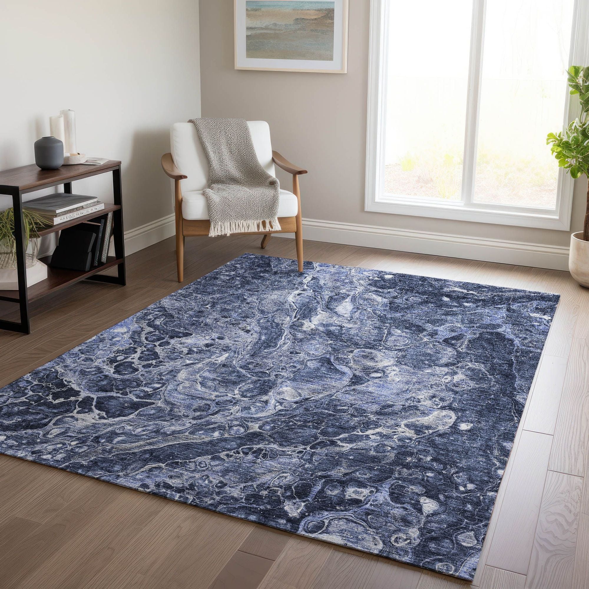 Machine Made ACN670 Navy Blue Rugs #color_navy blue