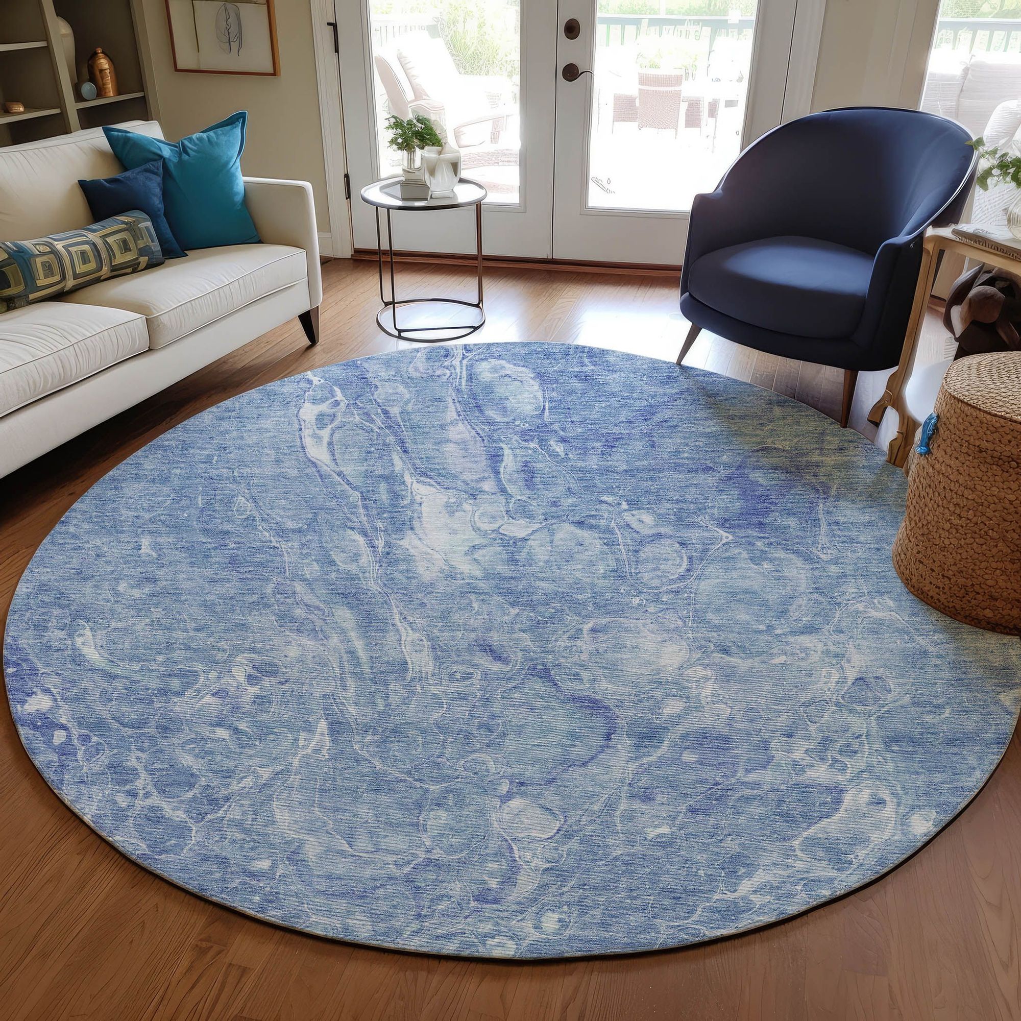 Machine Made ACN670 Sky Blue Rugs #color_sky blue