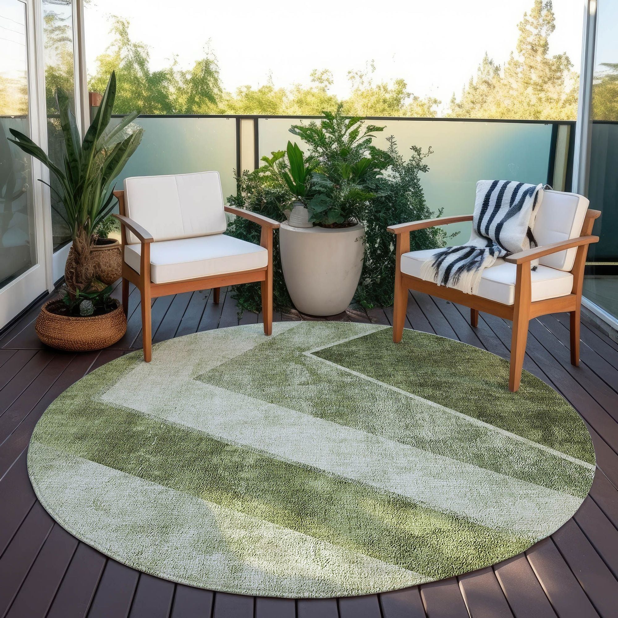 Machine Made ACN671 Olive Green Rugs #color_olive green