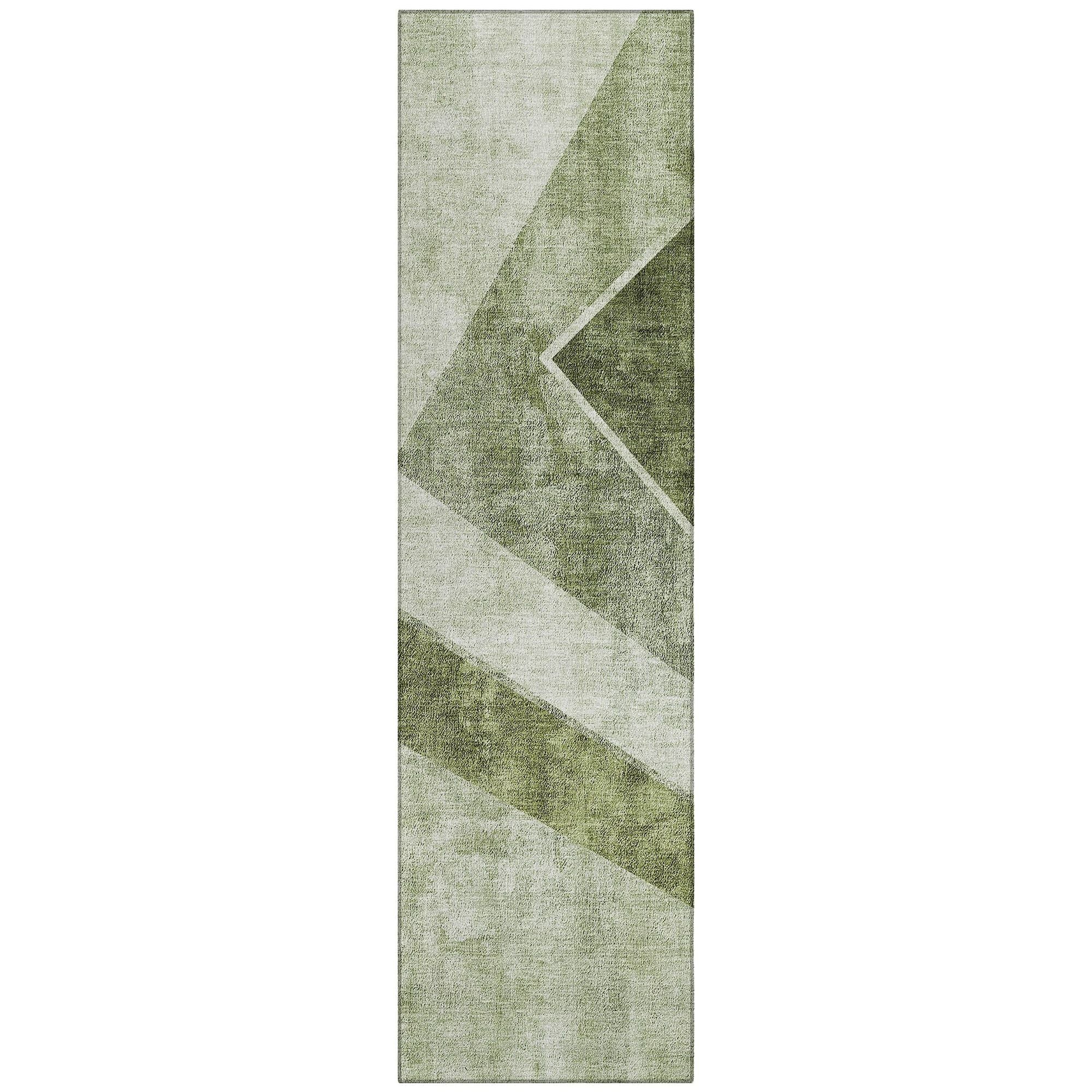 Machine Made ACN671 Olive Green Rugs #color_olive green