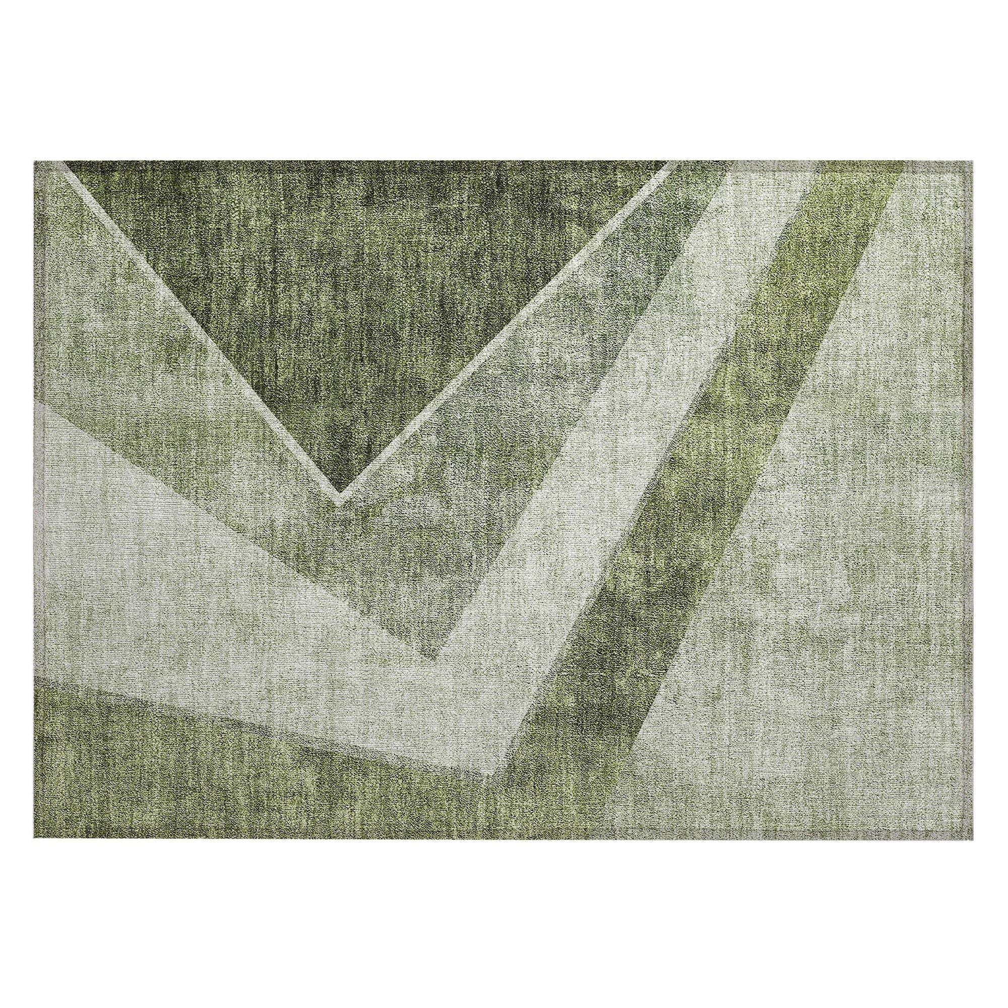 Machine Made ACN671 Olive Green Rugs #color_olive green