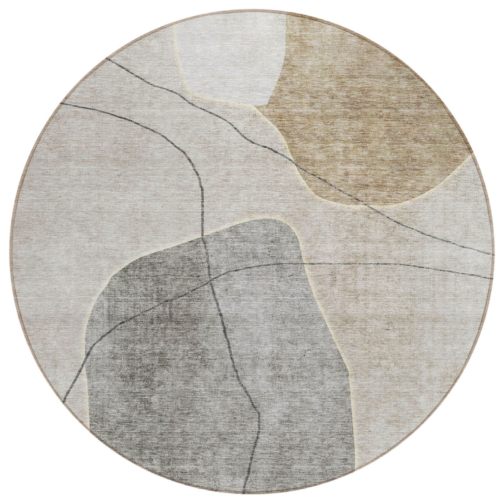 Machine Made ACN672 Beige Brown Rugs #color_beige brown