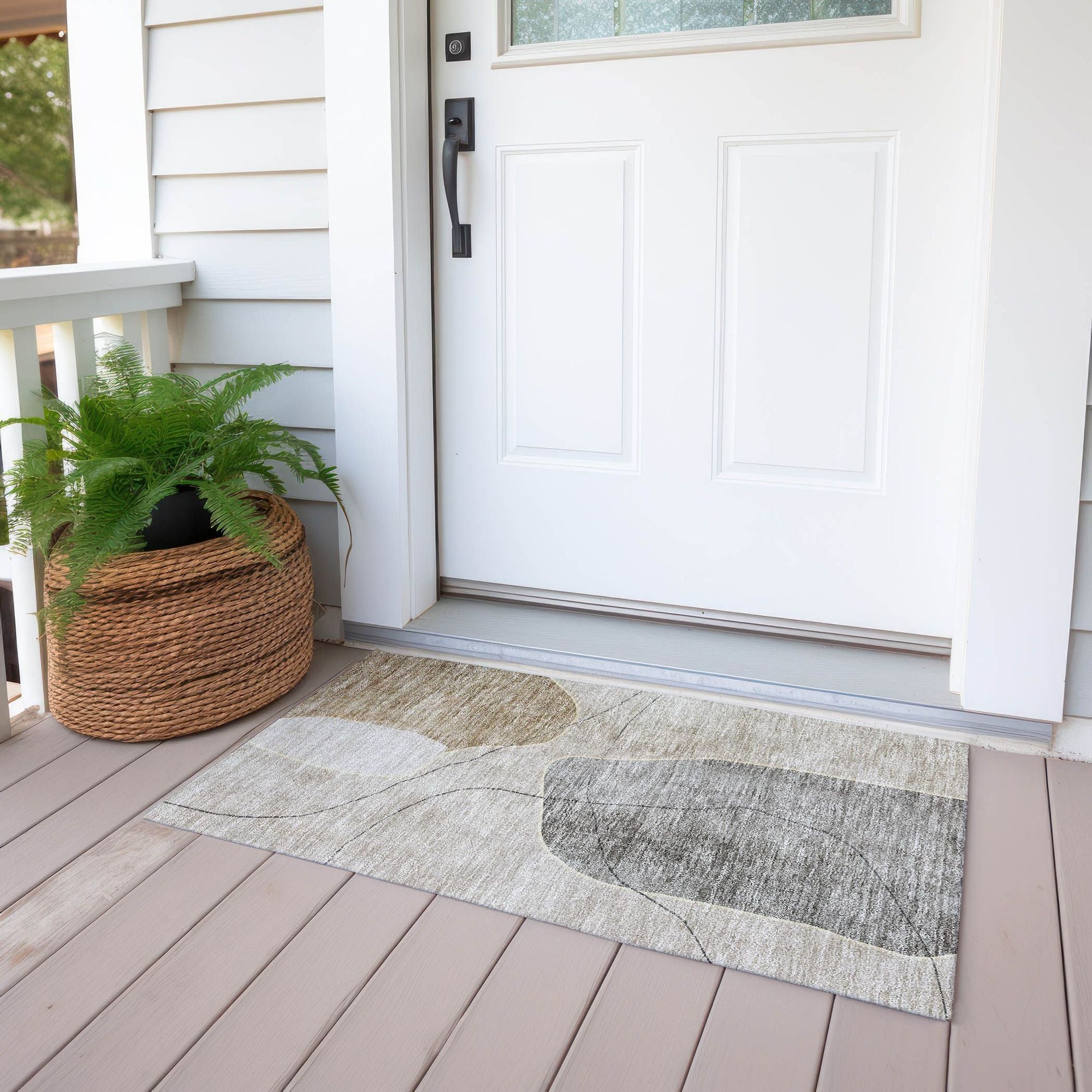 Machine Made ACN672 Beige Brown Rugs #color_beige brown