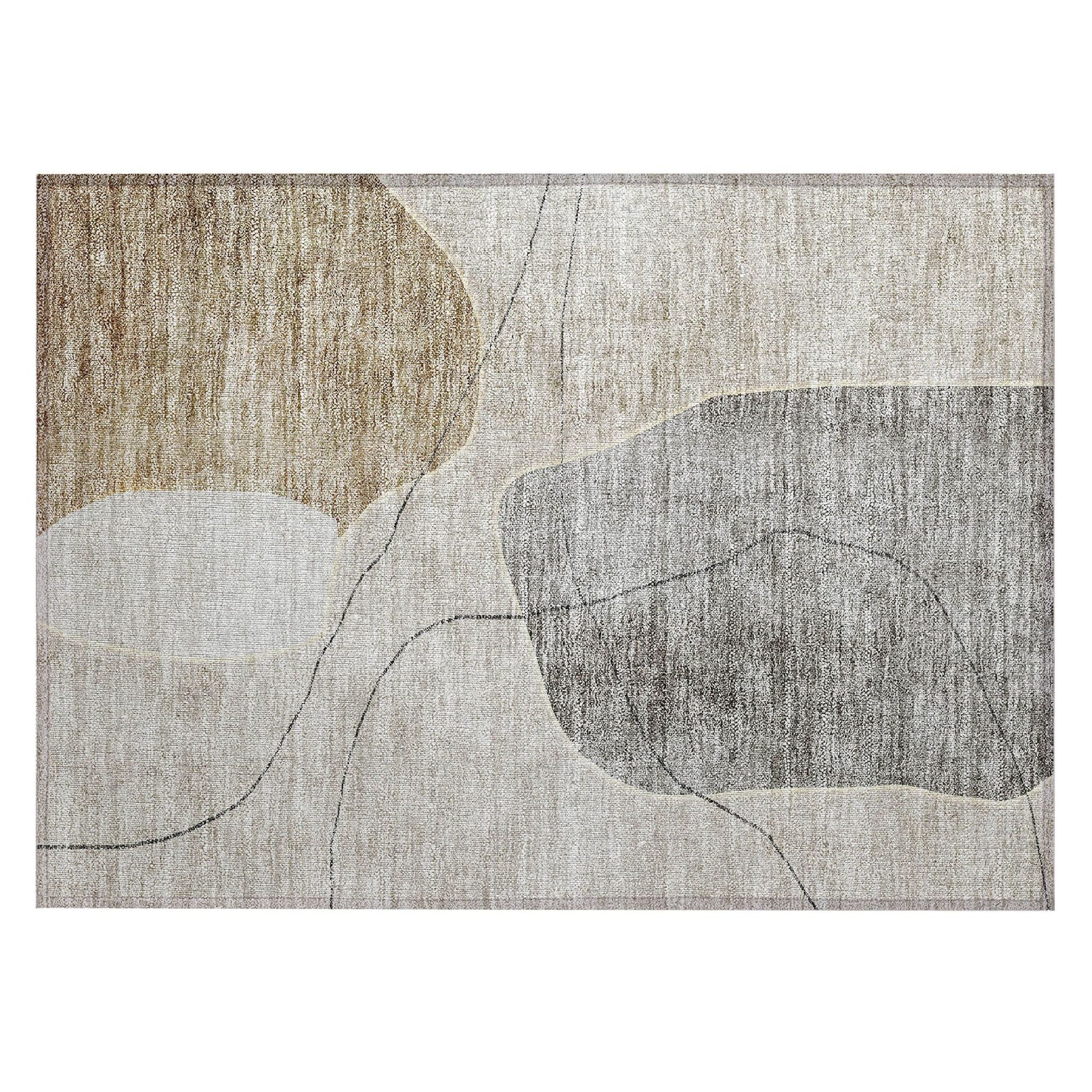 Machine Made ACN672 Beige Brown Rugs #color_beige brown