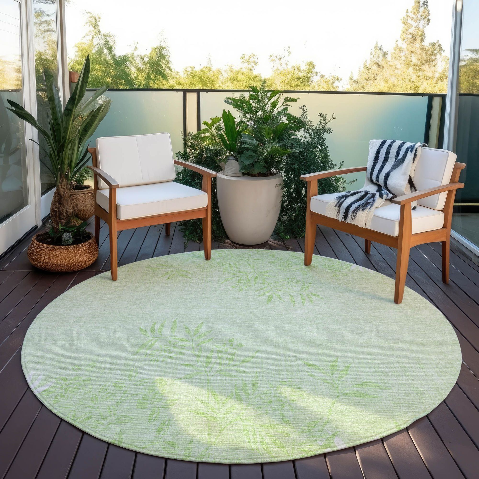 Machine Made ACN673 Mint Green Rugs #color_mint green