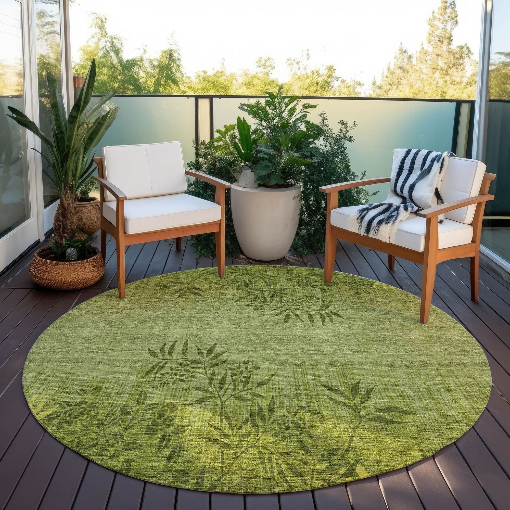 Machine Made ACN673 Olive Green Rugs #color_olive green