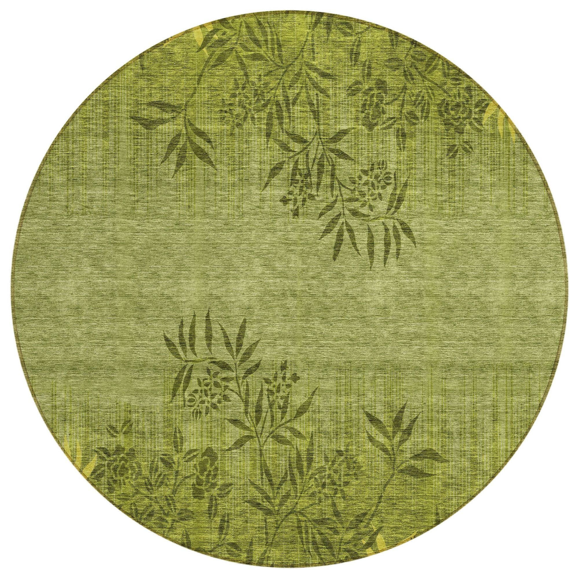 Machine Made ACN673 Olive Green Rugs #color_olive green