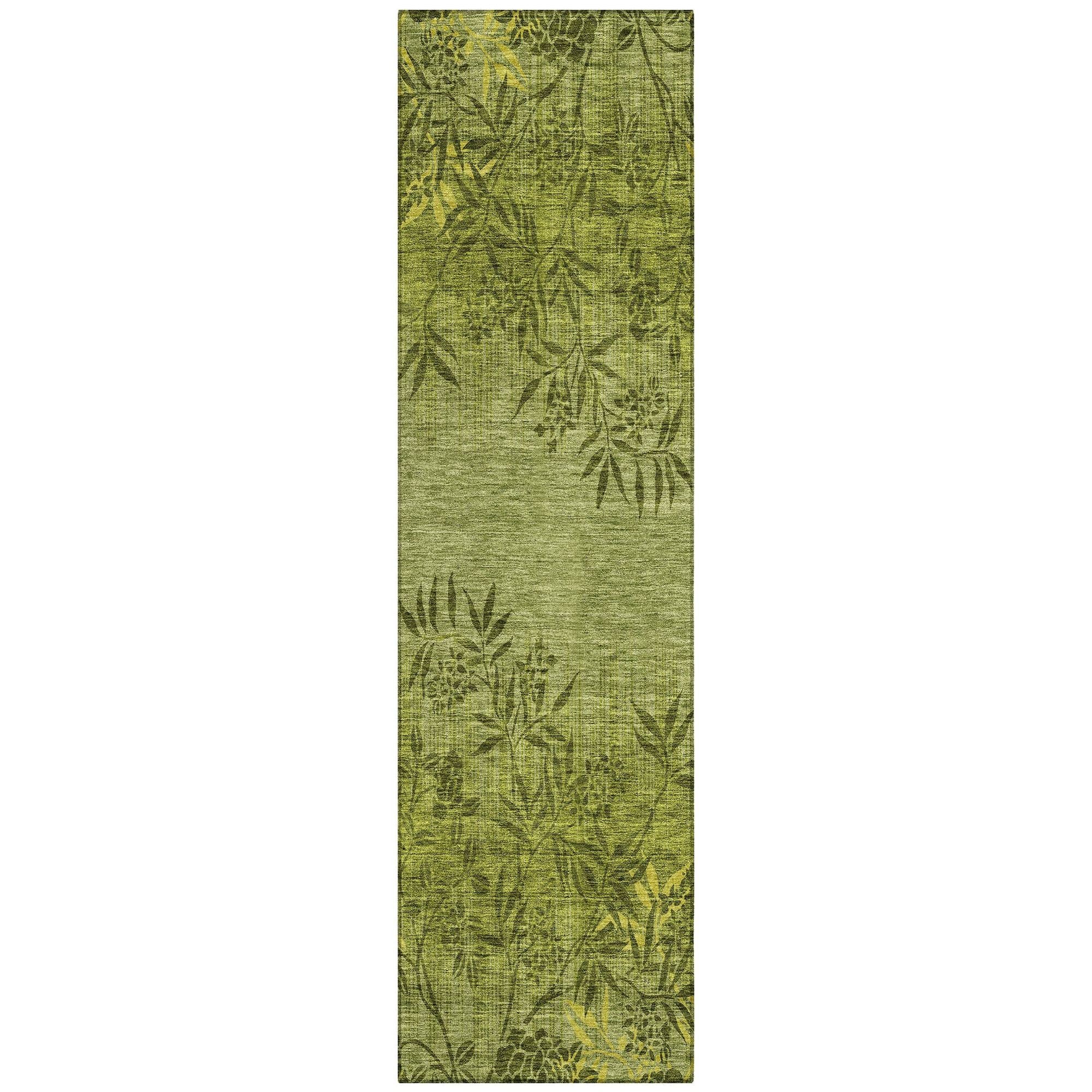 Machine Made ACN673 Olive Green Rugs #color_olive green