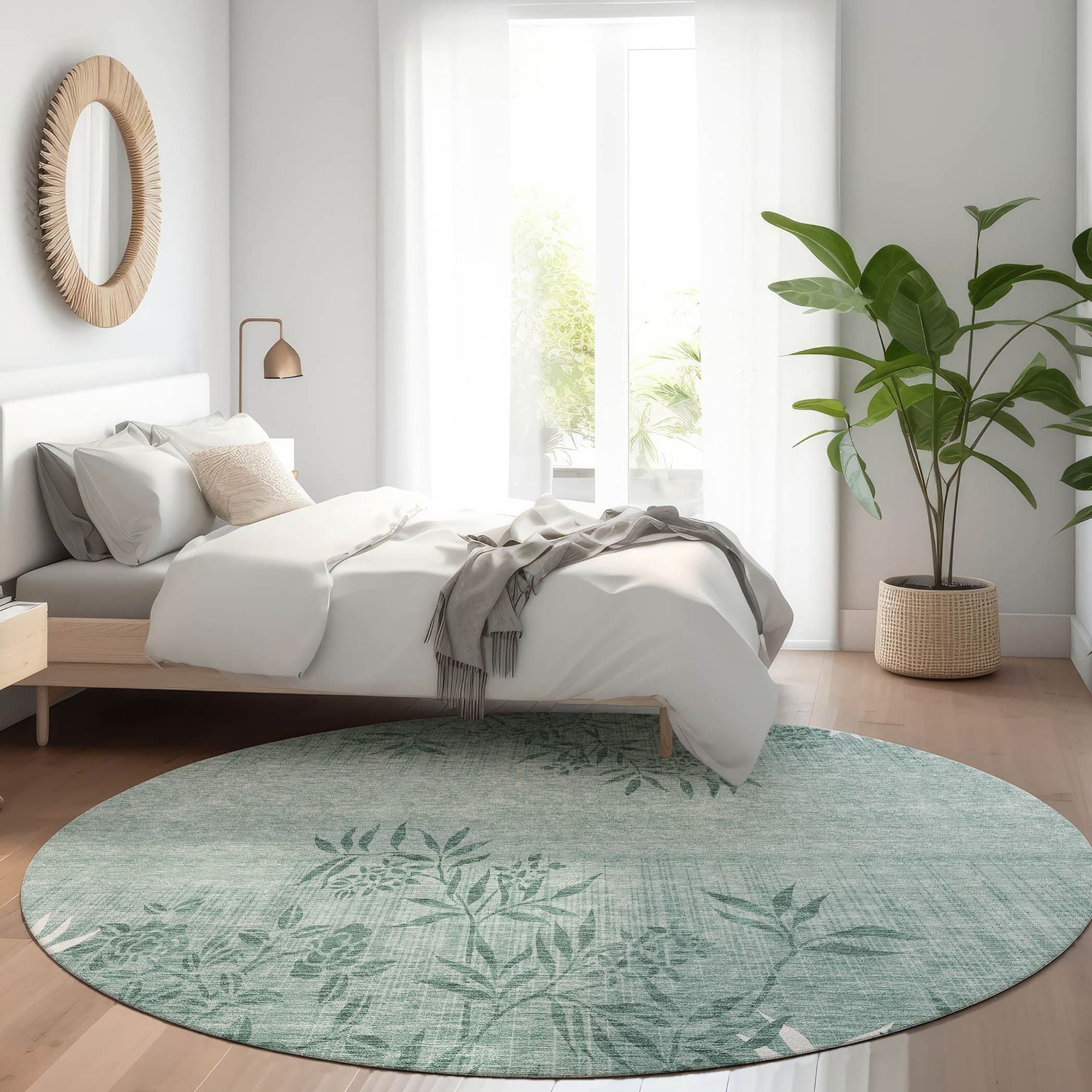 Machine Made ACN673 Sage Green Rugs #color_sage green