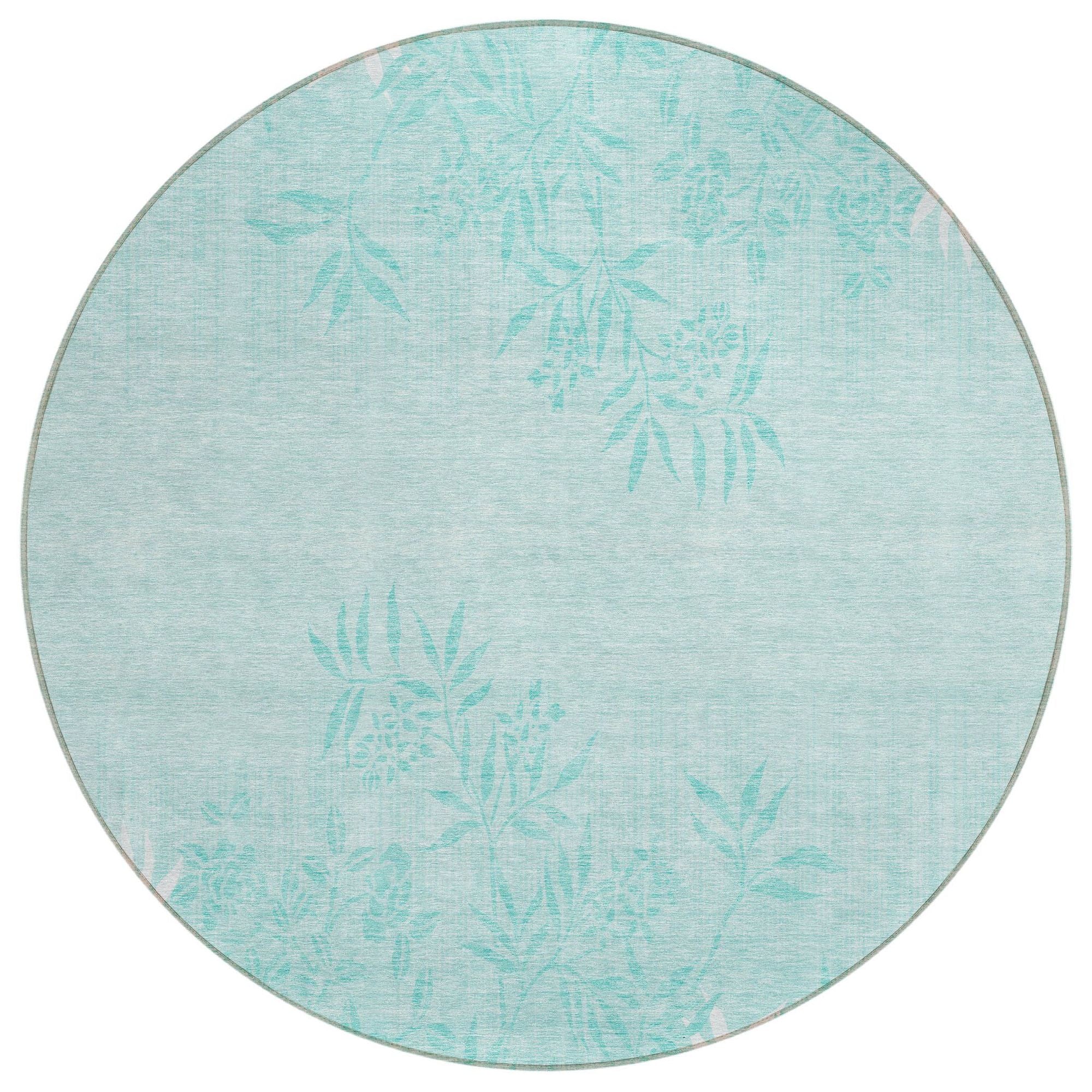 Machine Made ACN673 Teal  Rugs #color_teal 