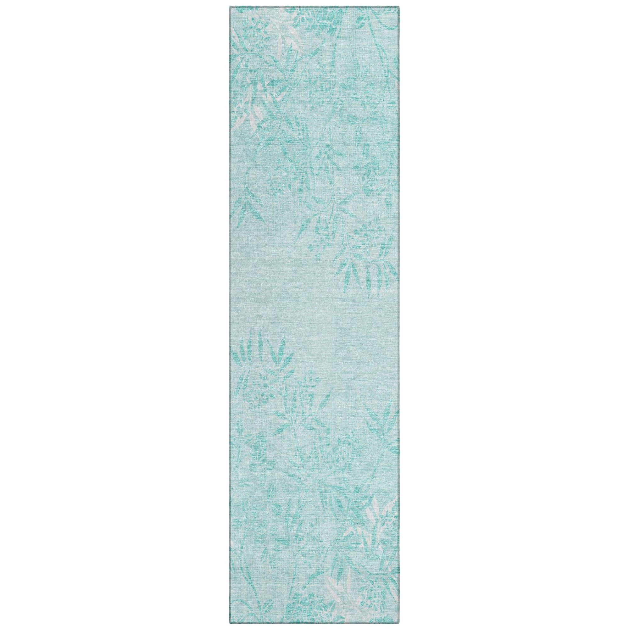 Machine Made ACN673 Teal  Rugs #color_teal 