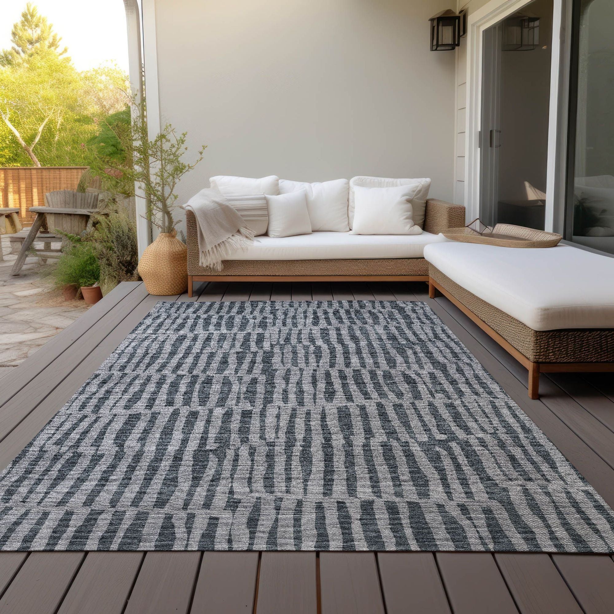 Machine Made ACN674 Charcoal Gray Rugs #color_charcoal gray