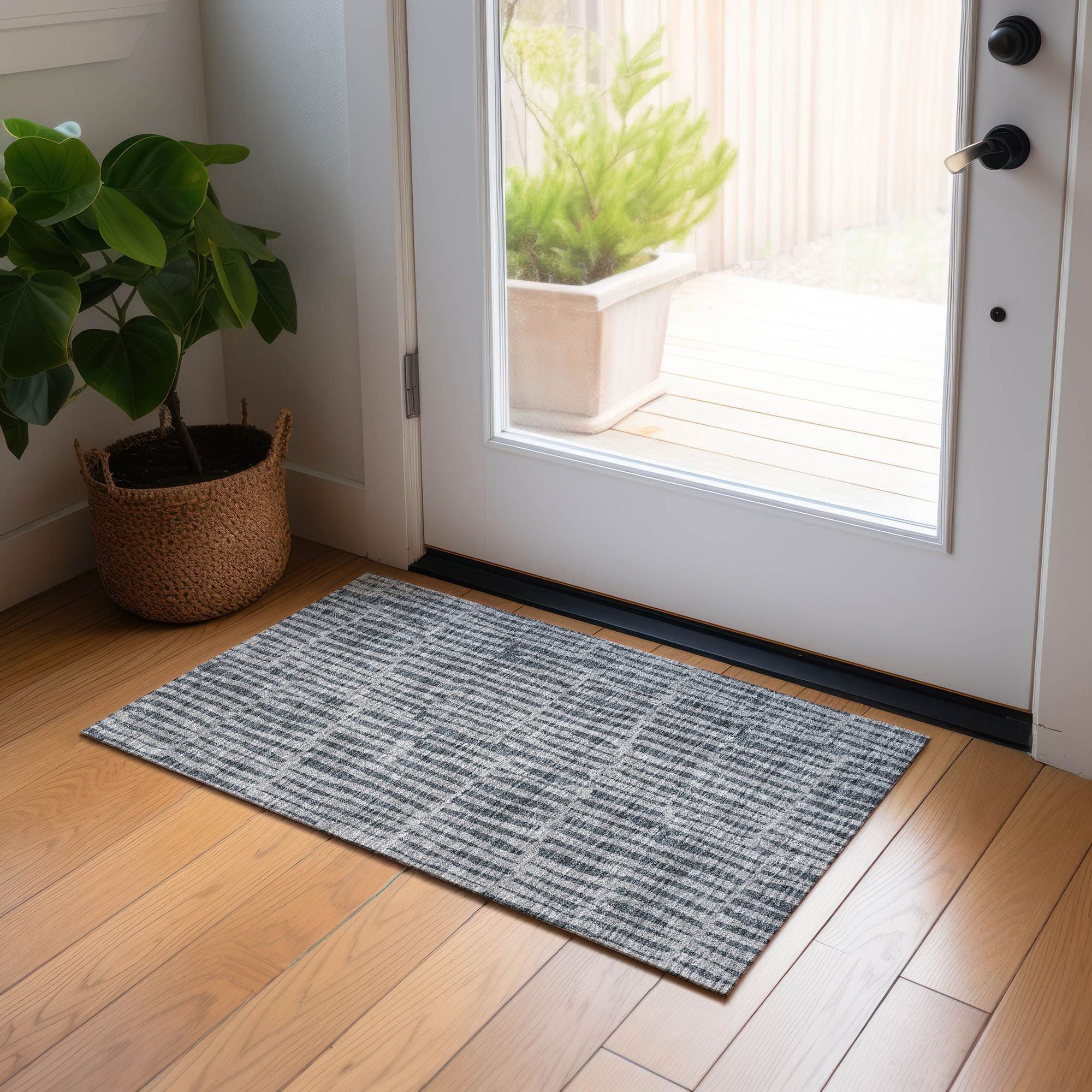 Machine Made ACN674 Charcoal Gray Rugs #color_charcoal gray