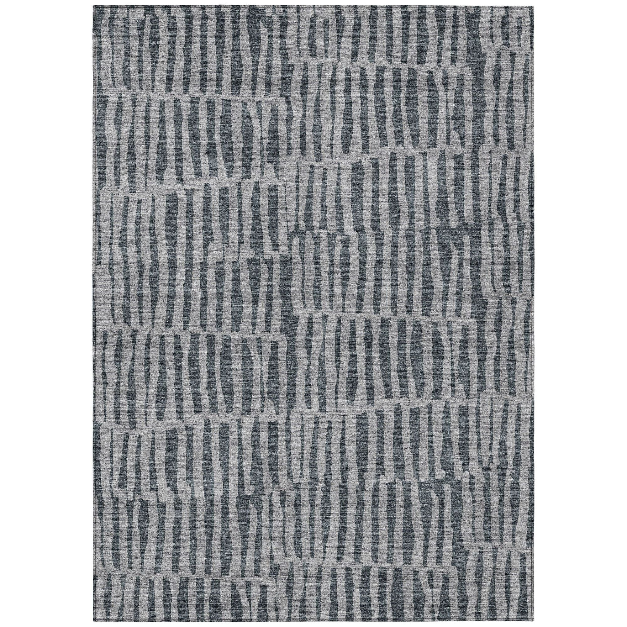 Machine Made ACN674 Charcoal Gray Rugs #color_charcoal gray