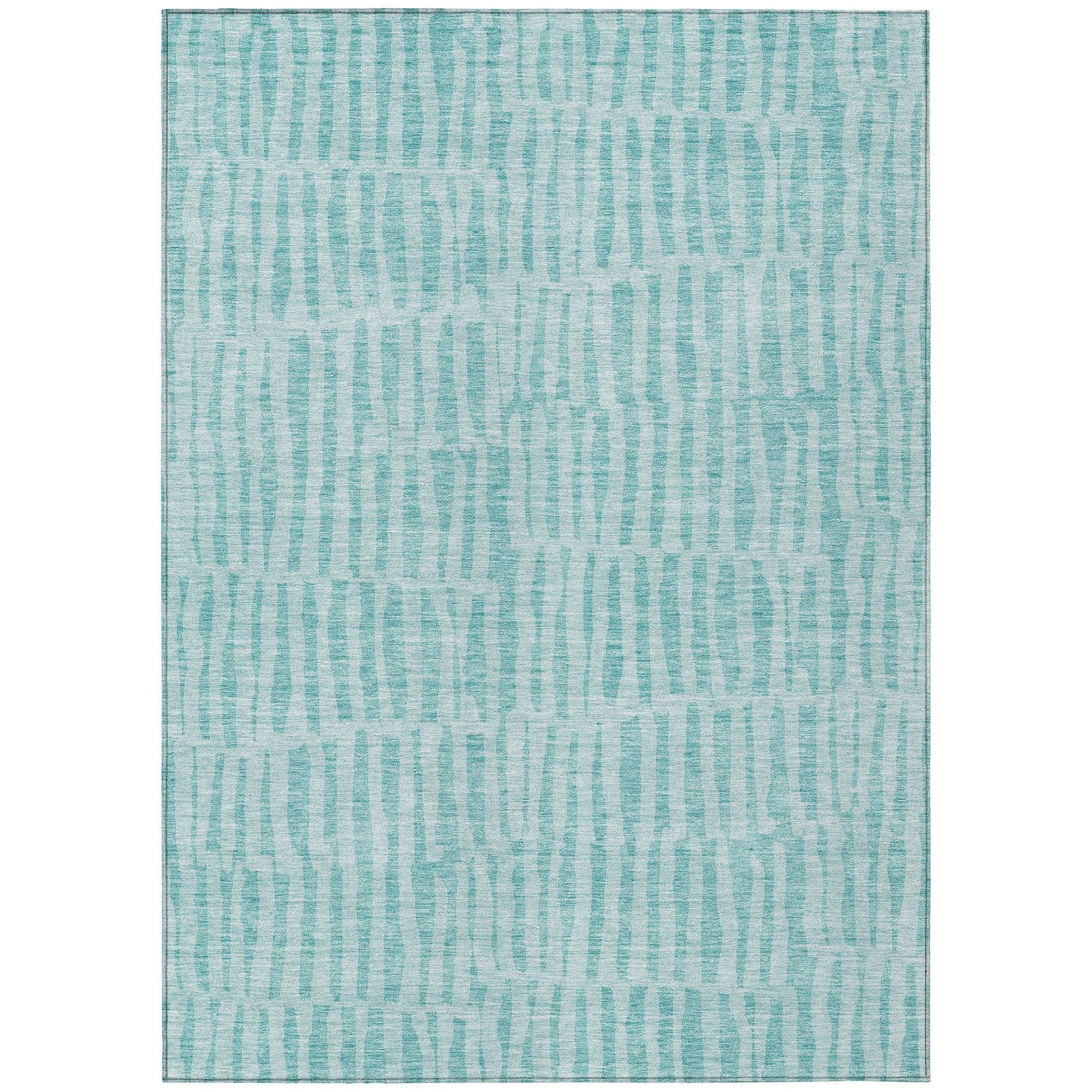 Machine Made ACN674 Teal  Rugs #color_teal 