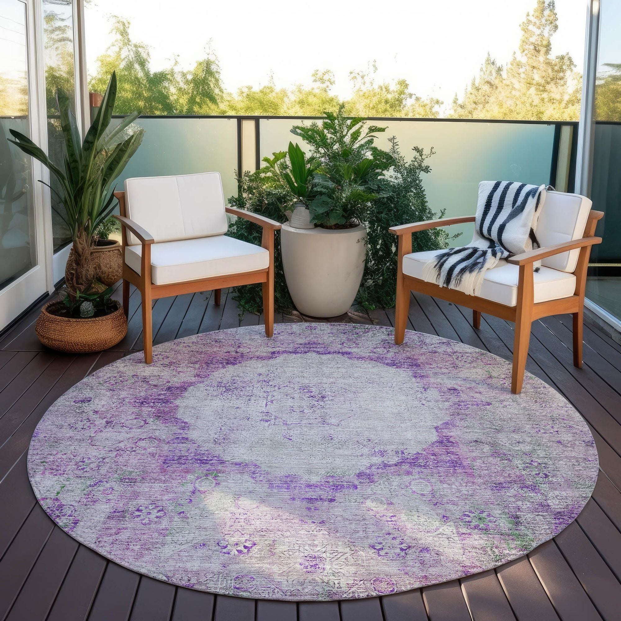 Machine Made ACN675 Purple  Rugs #color_purple 