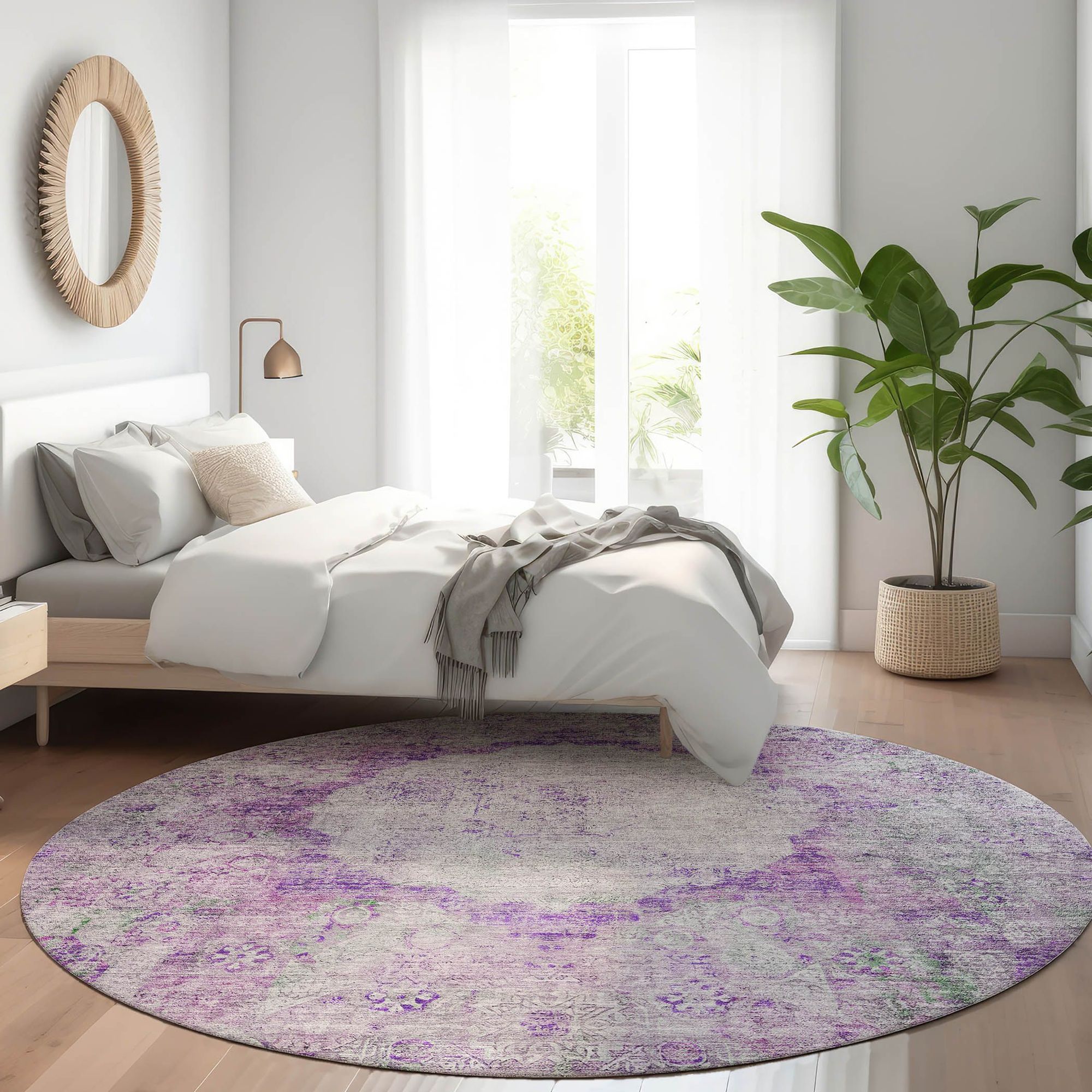 Machine Made ACN675 Purple  Rugs #color_purple 