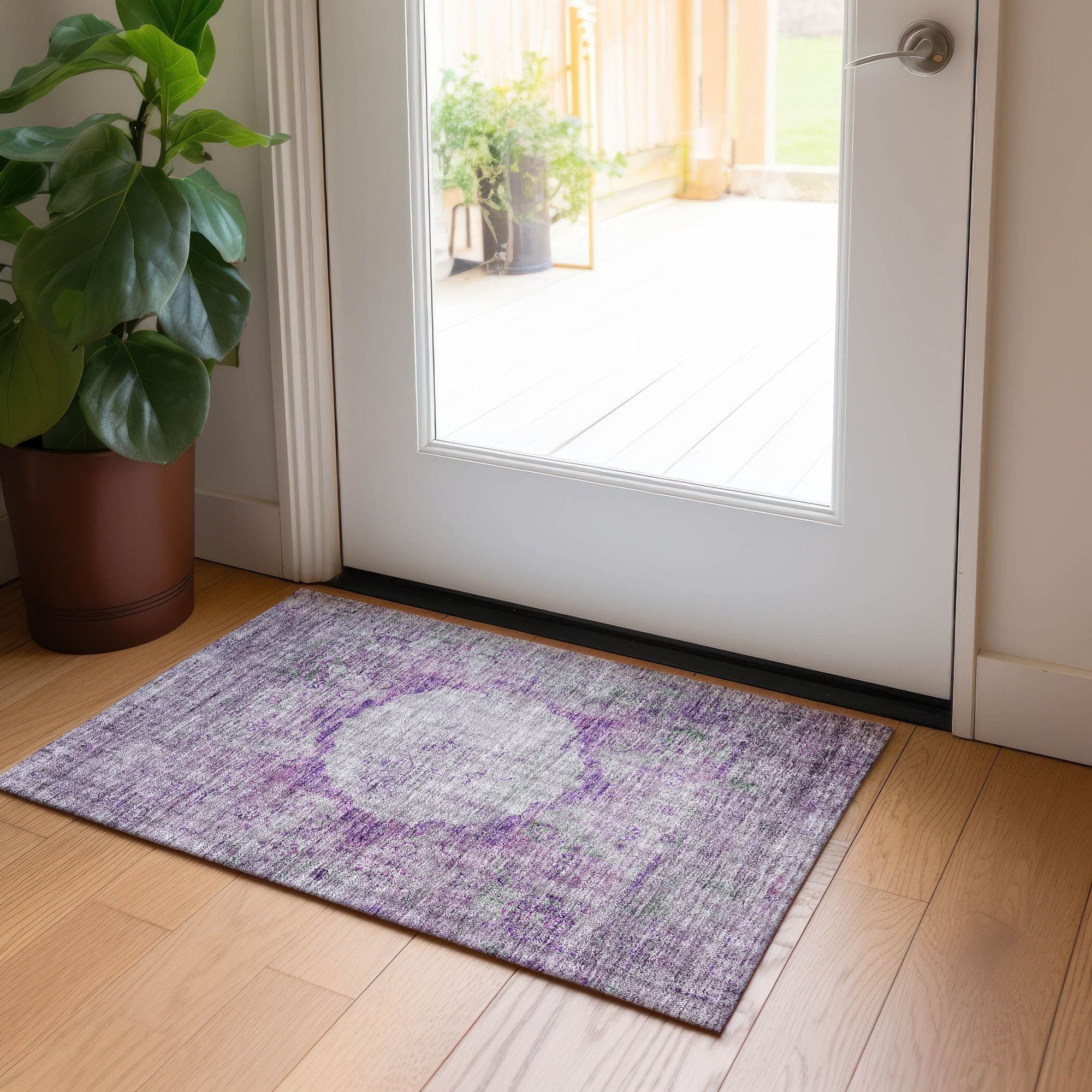 Machine Made ACN675 Purple  Rugs #color_purple 