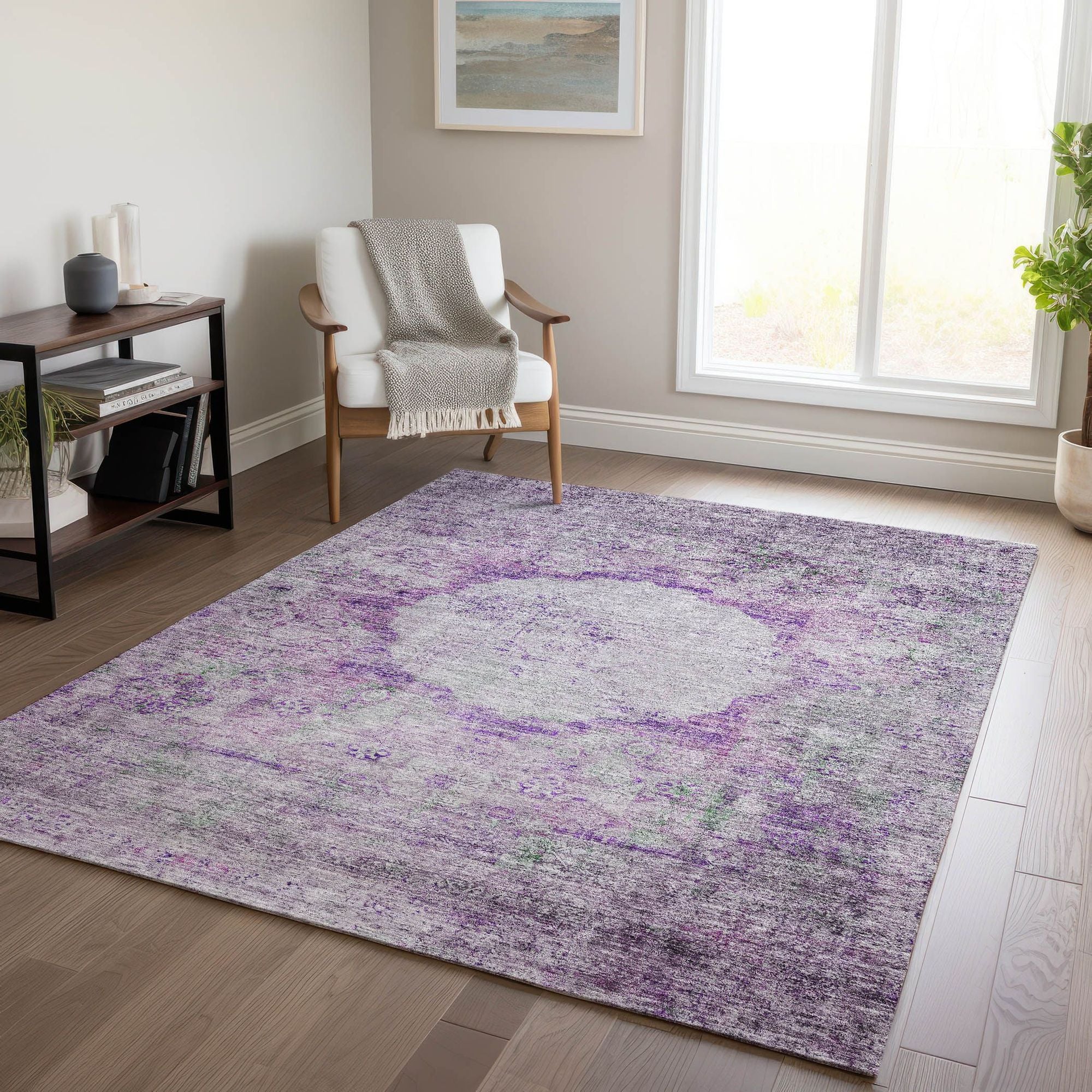 Machine Made ACN675 Purple  Rugs #color_purple 