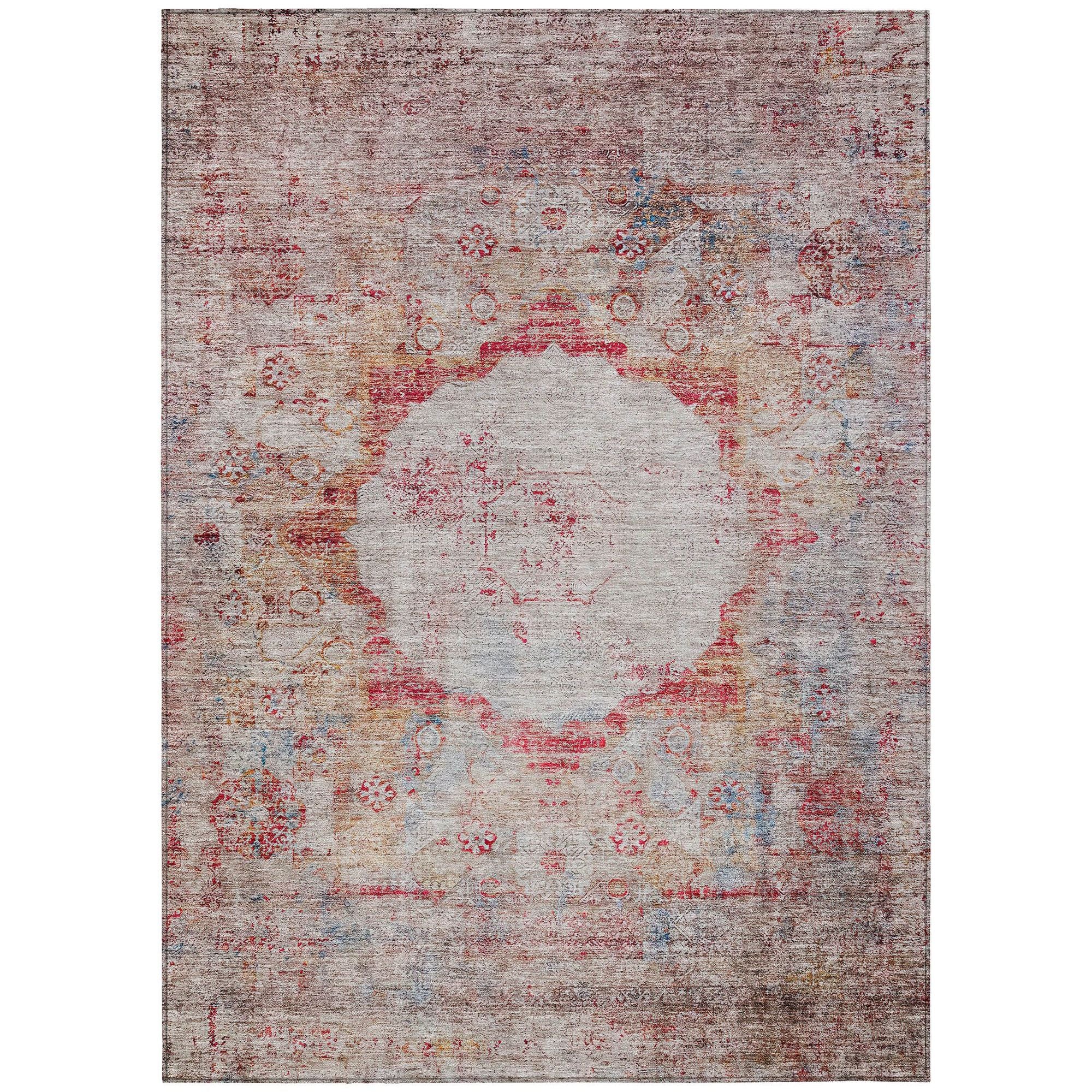 Machine Made ACN675 Red  Rugs #color_red 