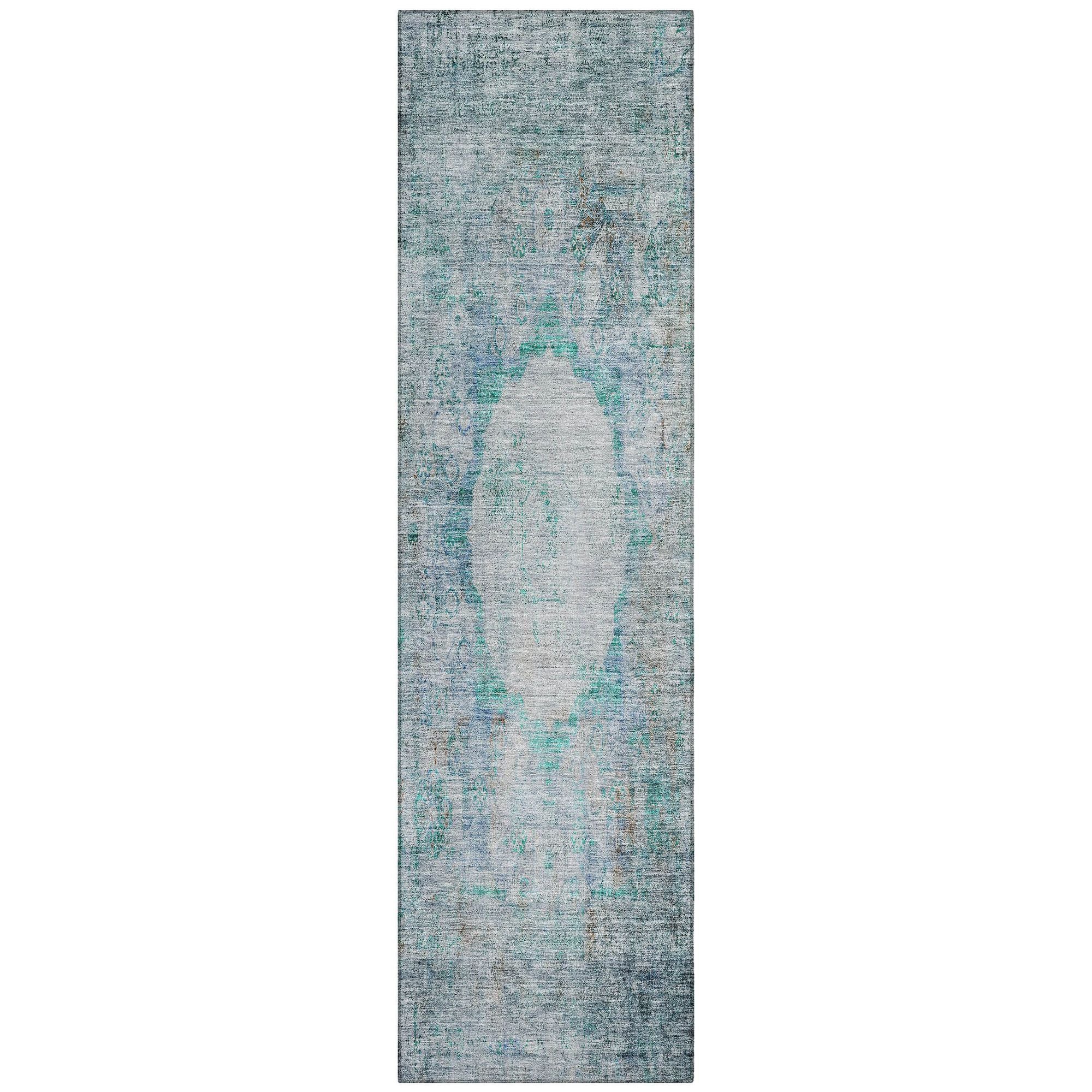 Machine Made ACN675 Teal  Rugs #color_teal 