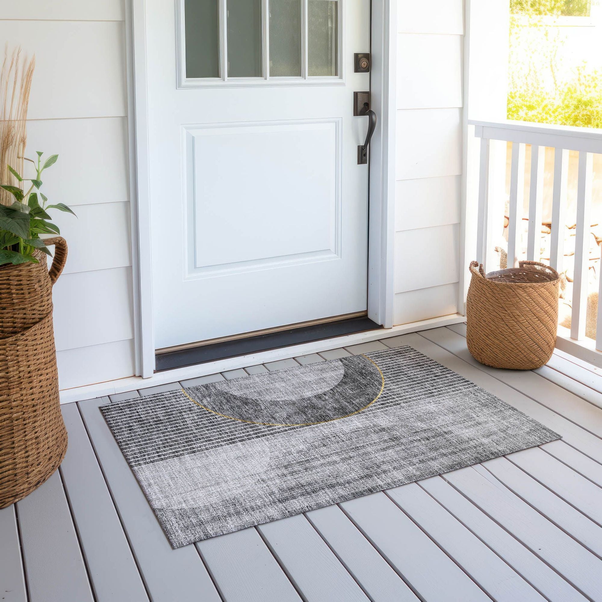 Machine Made ACN676 Charcoal Gray Rugs #color_charcoal gray