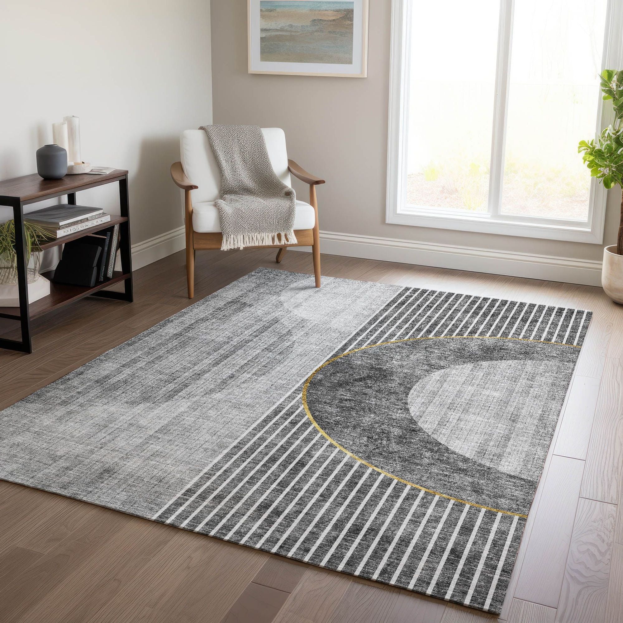 Machine Made ACN676 Charcoal Gray Rugs #color_charcoal gray