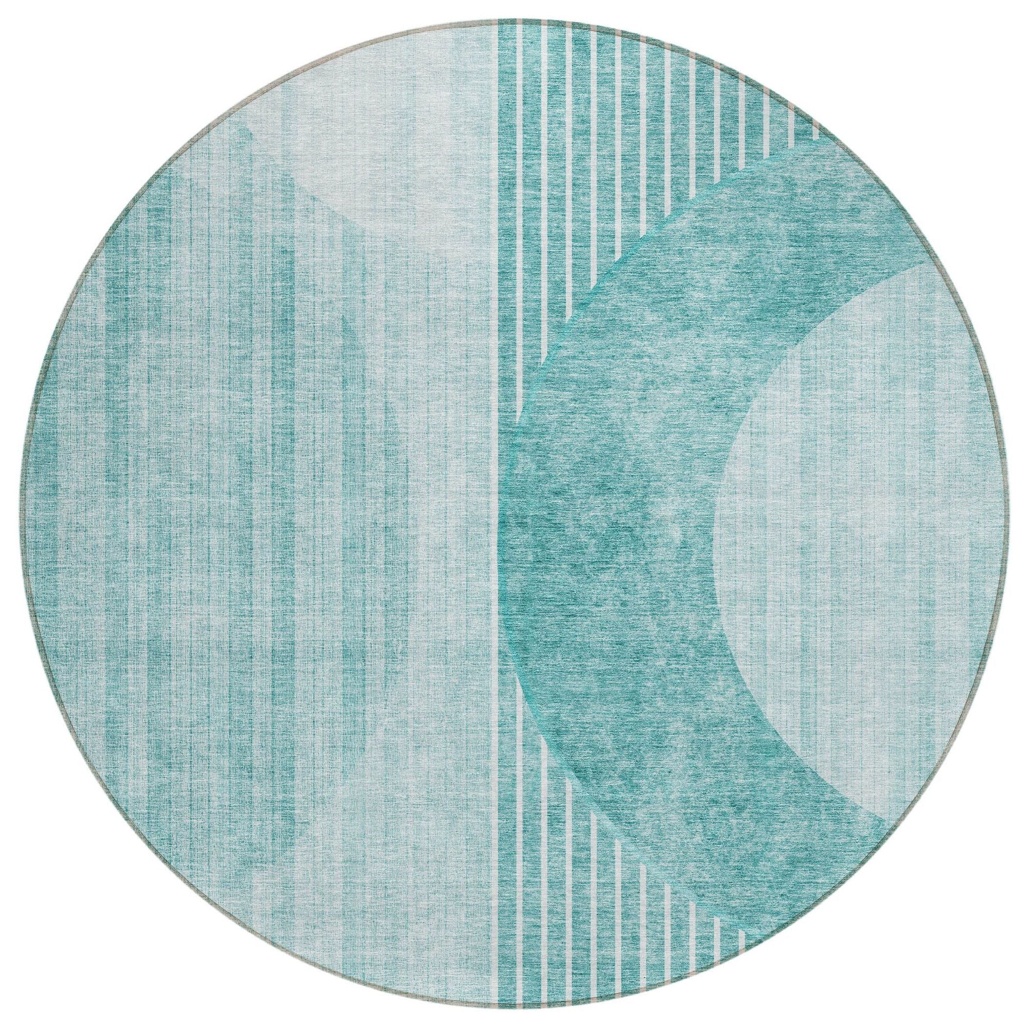 Machine Made ACN676 Teal  Rugs #color_teal 