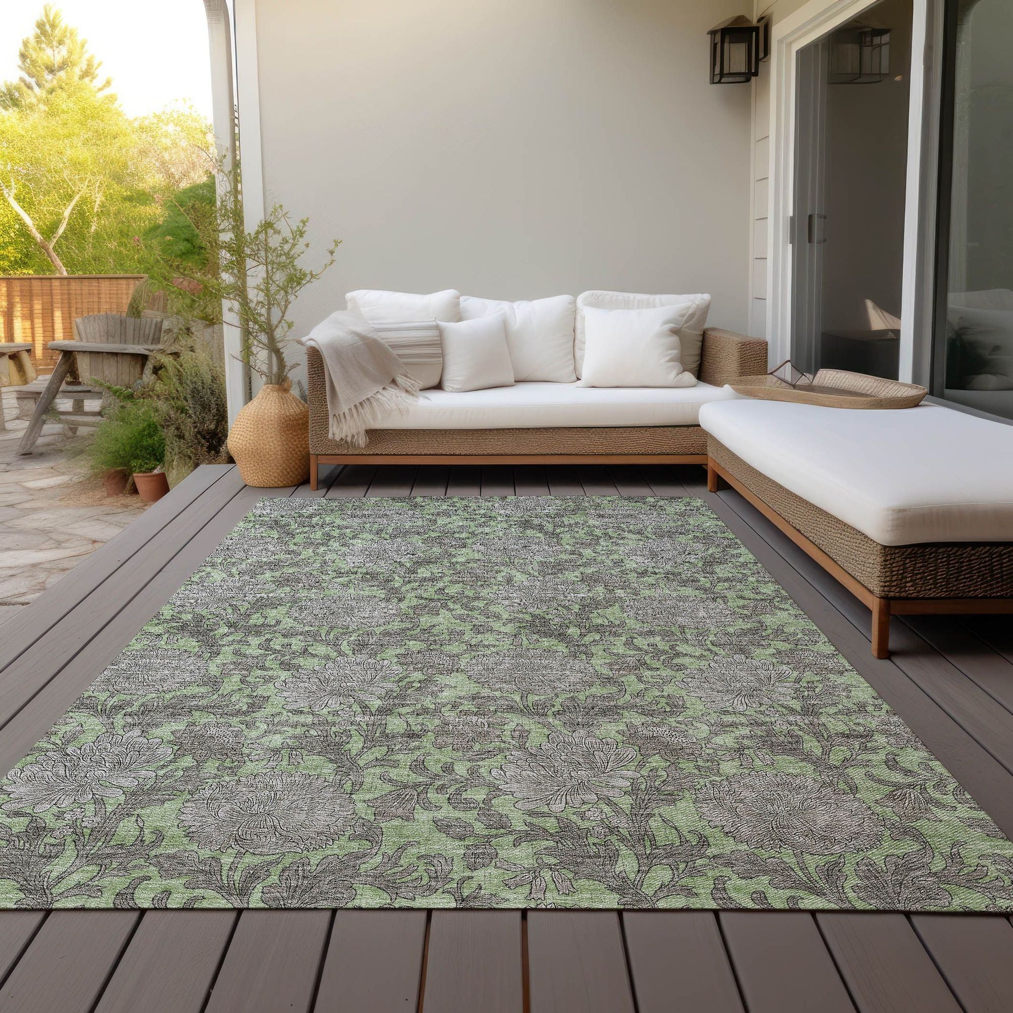 Machine Made ACN677 Aloe Green Rugs #color_aloe green