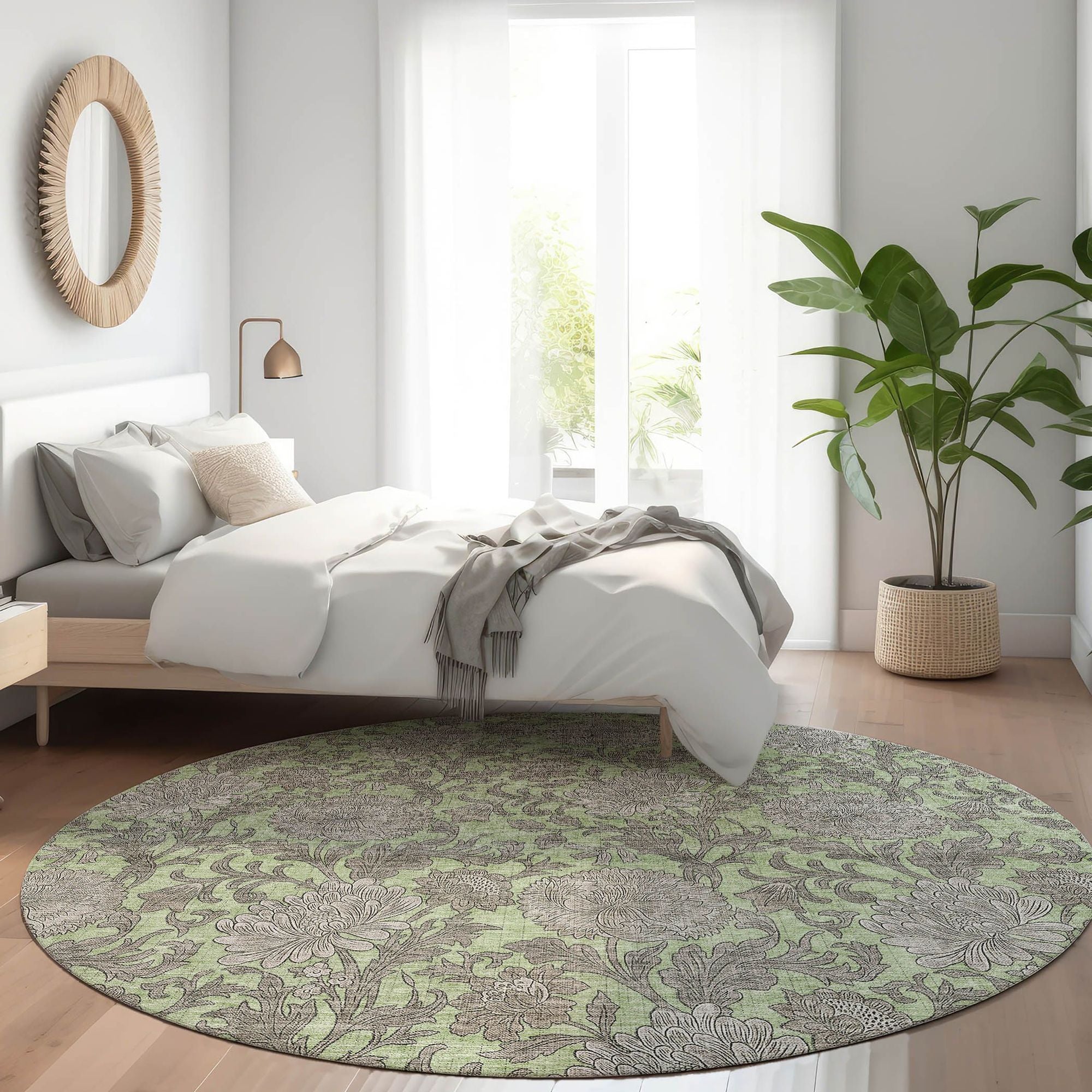 Machine Made ACN677 Aloe Green Rugs #color_aloe green