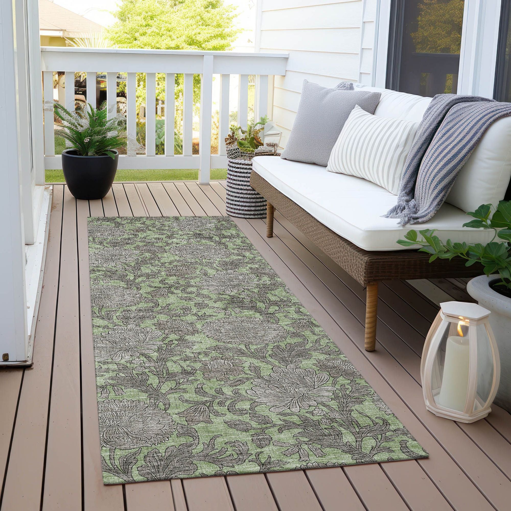 Machine Made ACN677 Aloe Green Rugs #color_aloe green