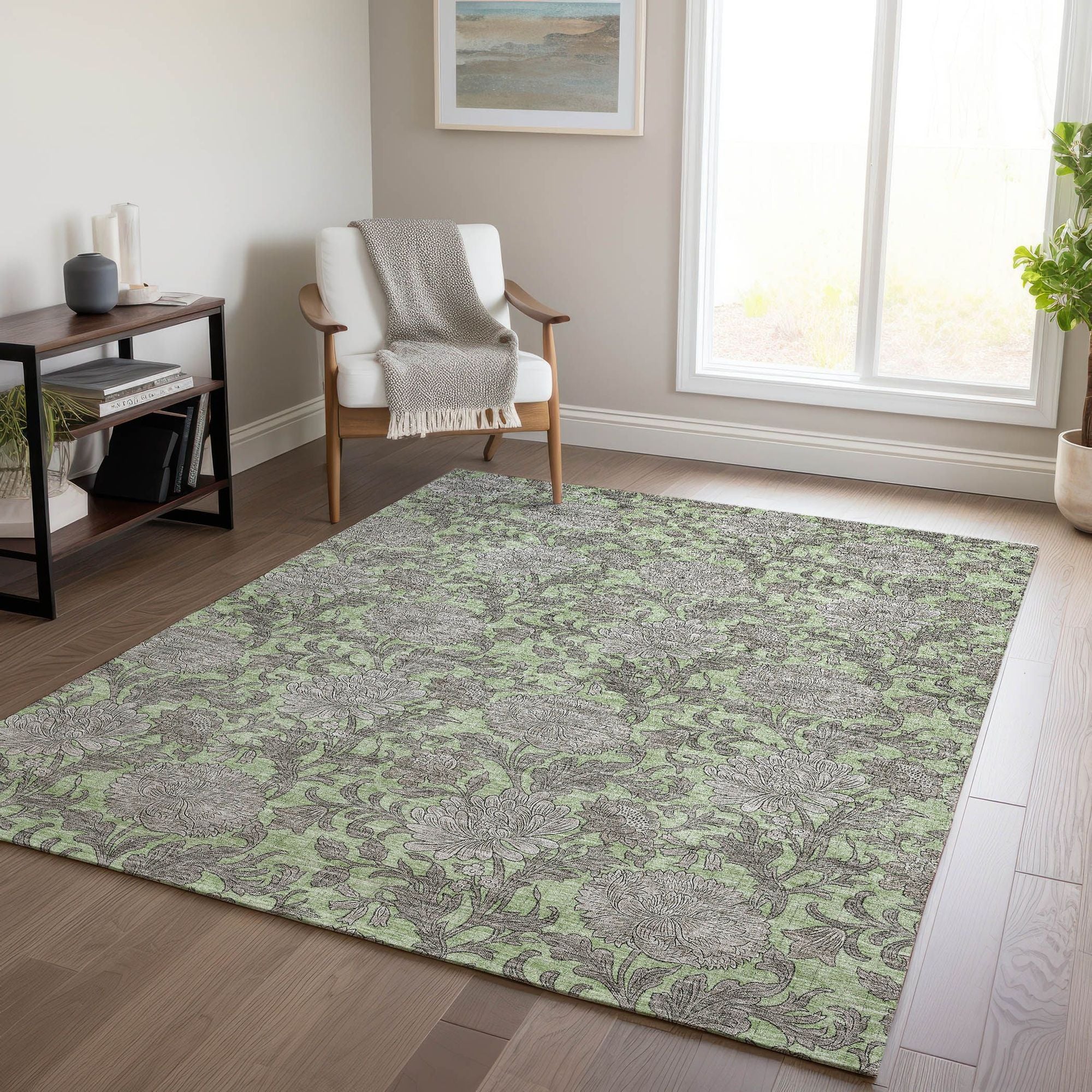 Machine Made ACN677 Aloe Green Rugs #color_aloe green