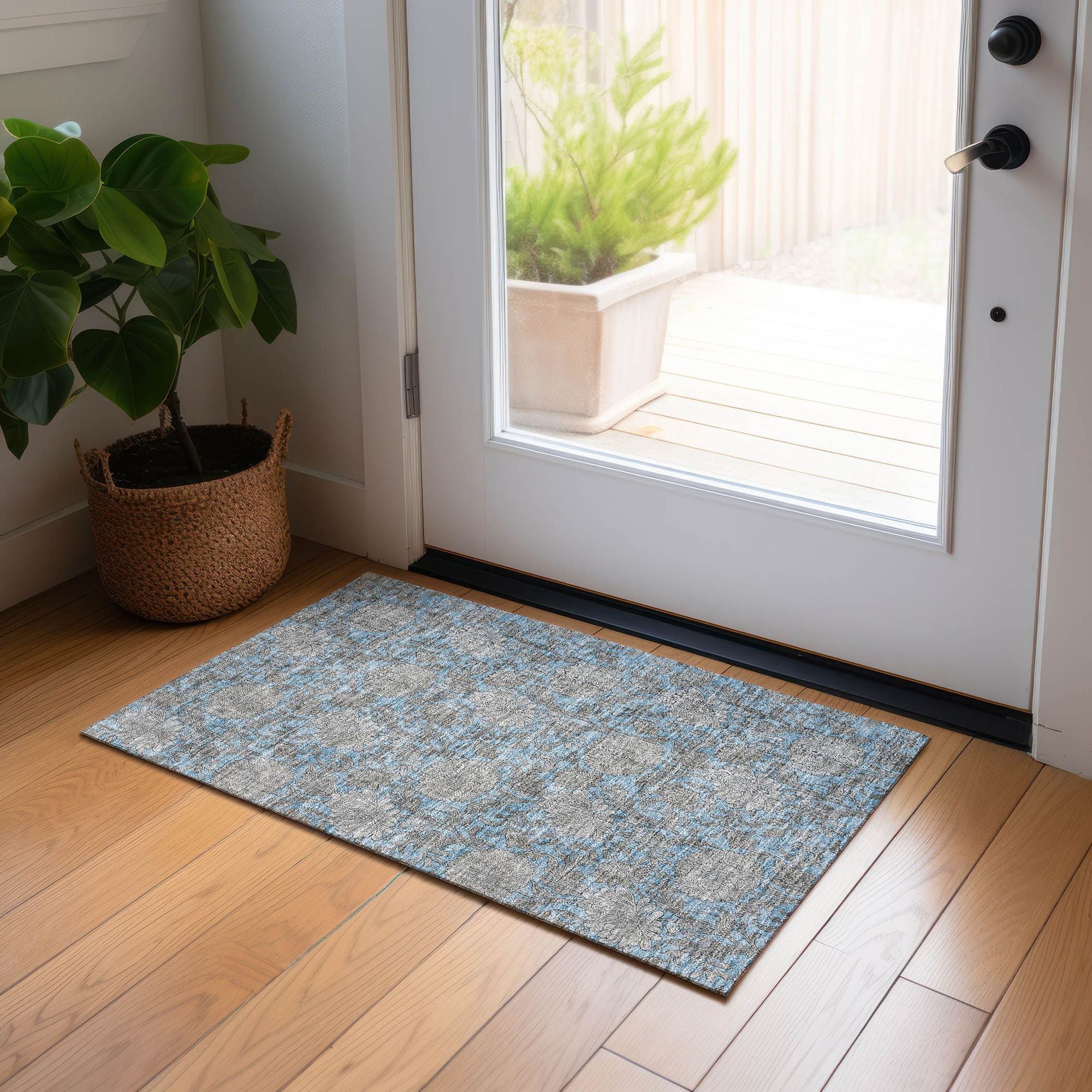 Machine Made ACN677 Blue  Rugs #color_blue 