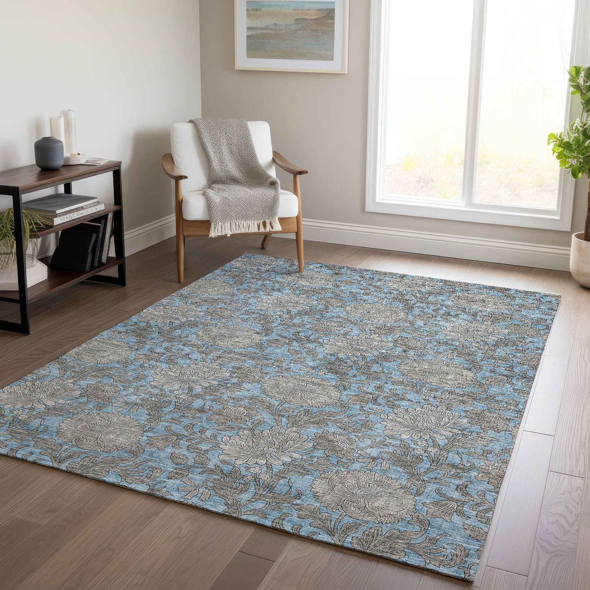 Machine Made ACN677 Blue  Rugs #color_blue 