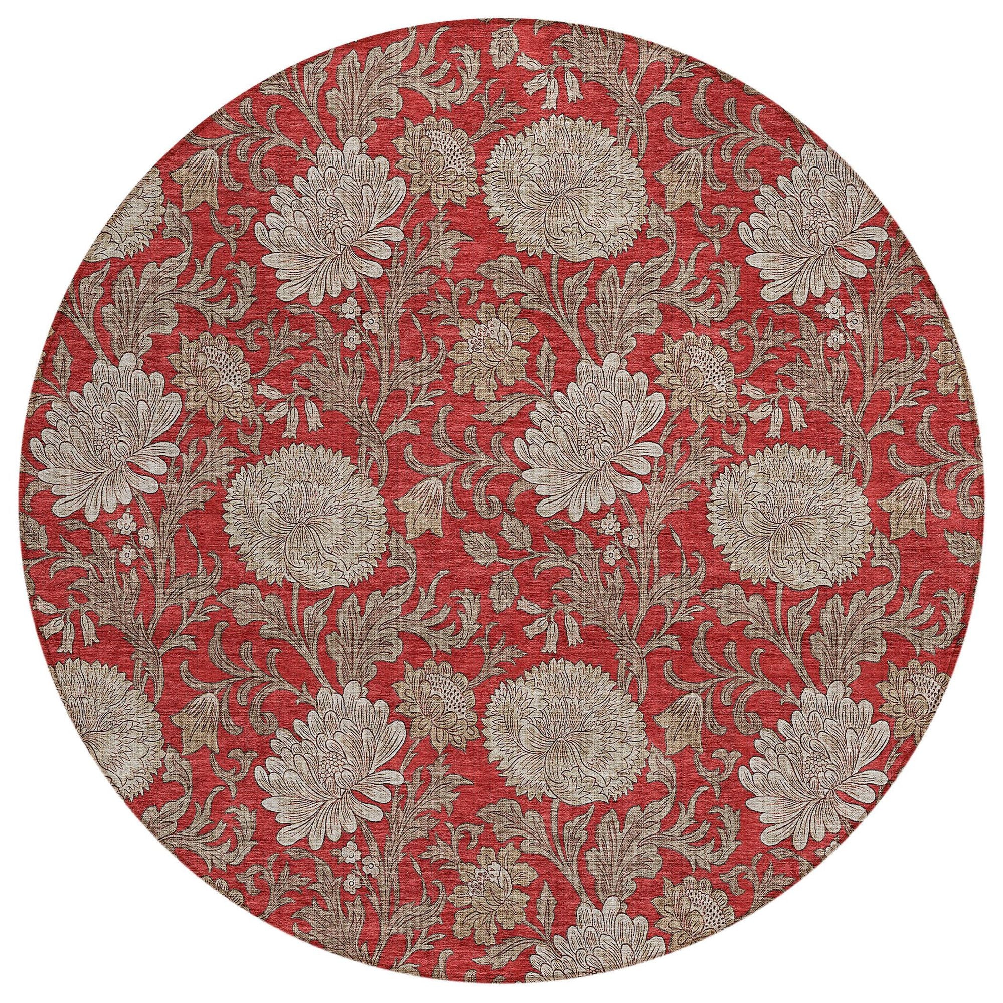 Machine Made ACN677 Red  Rugs #color_red 